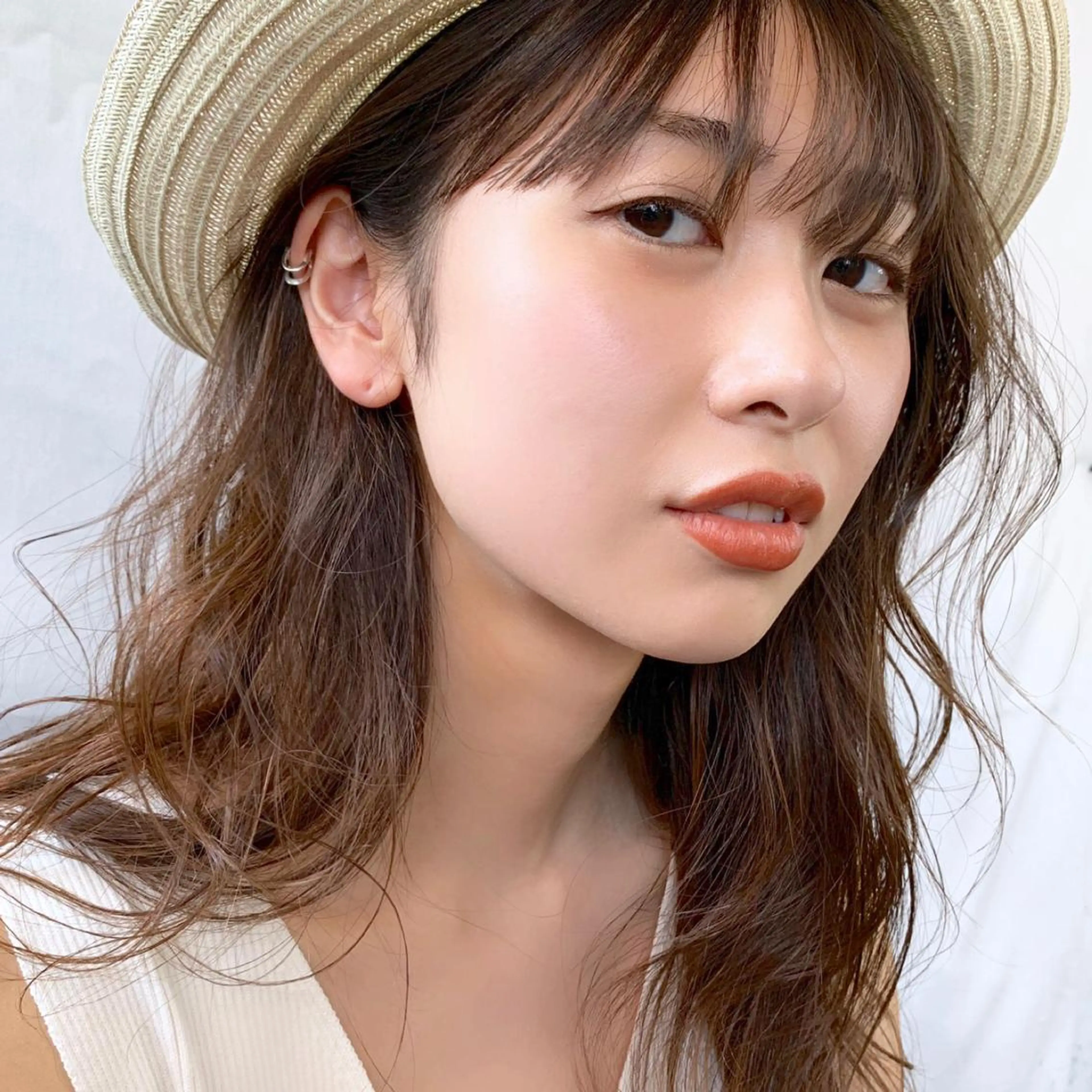 ロング カラー ブリーチ ブラウンカラー 透明感カラー 上川 美幸のヘアスタイル