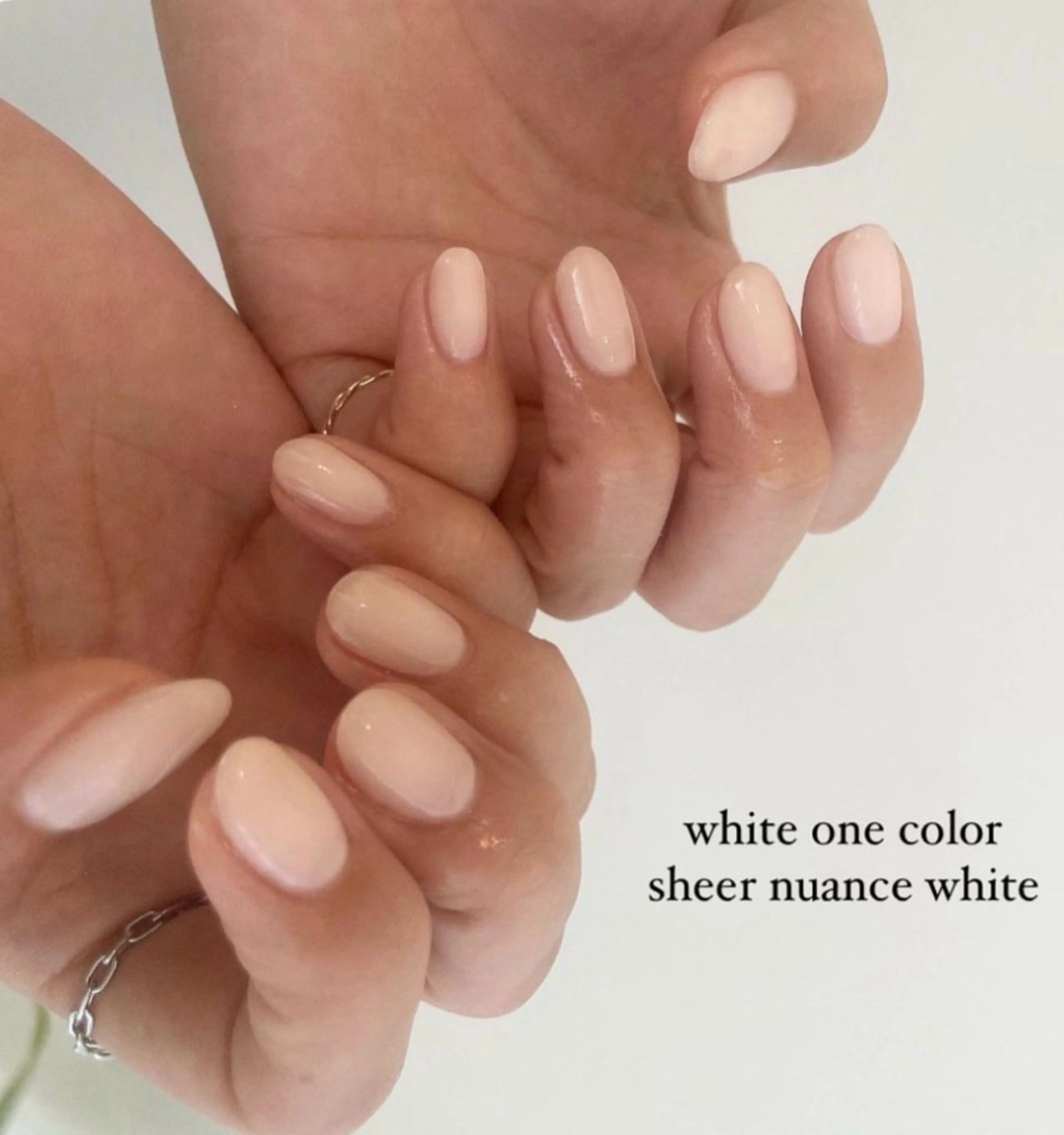 ネイル 韓国ネイル ホワイト ハンドネイル petit所属・Yuka ネイリストのネイルデザイン