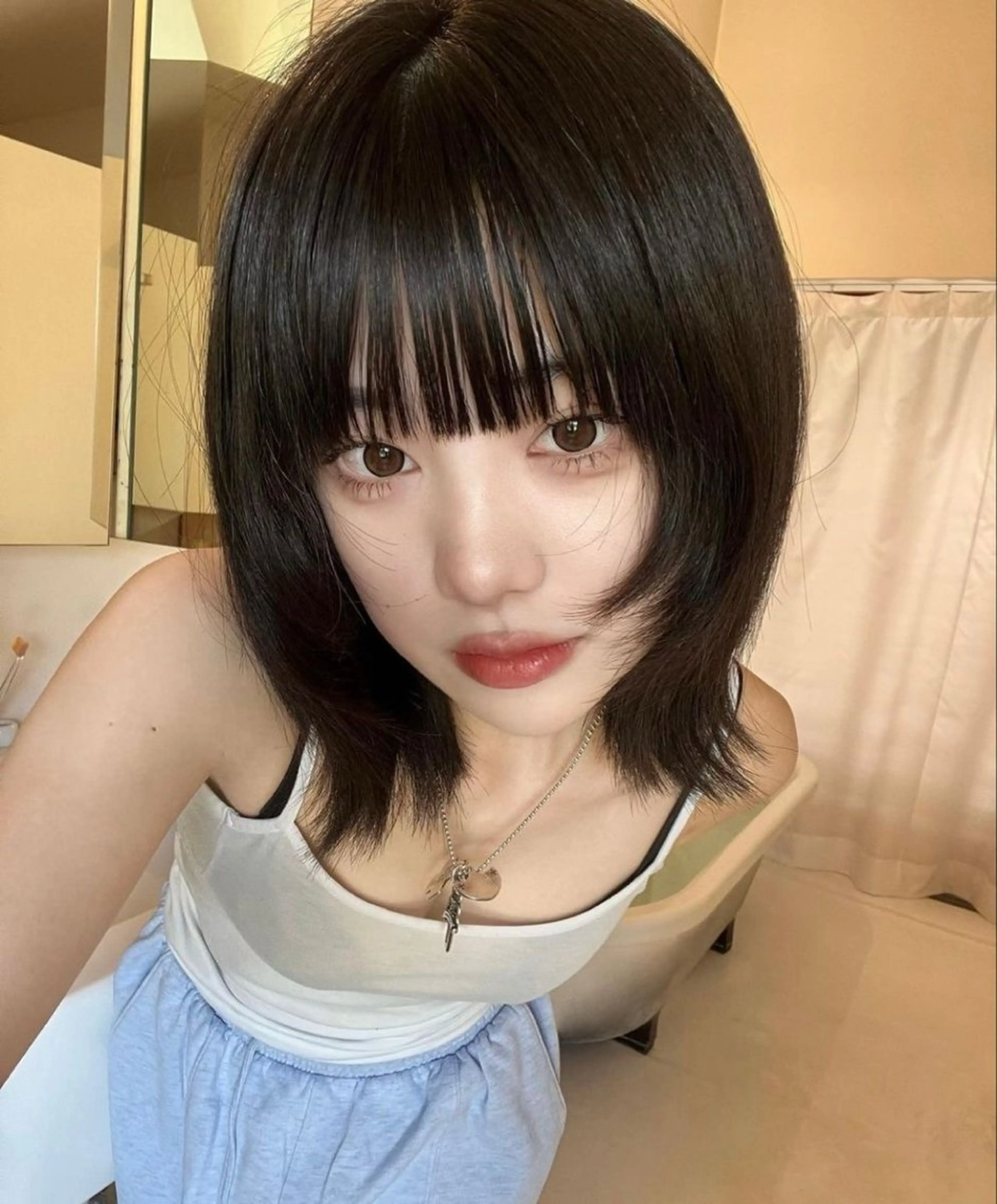 ミディアム 韓国風ヘア ウルフカット 似合わせ特化/ レイヤー🩶フウカのヘアスタイル