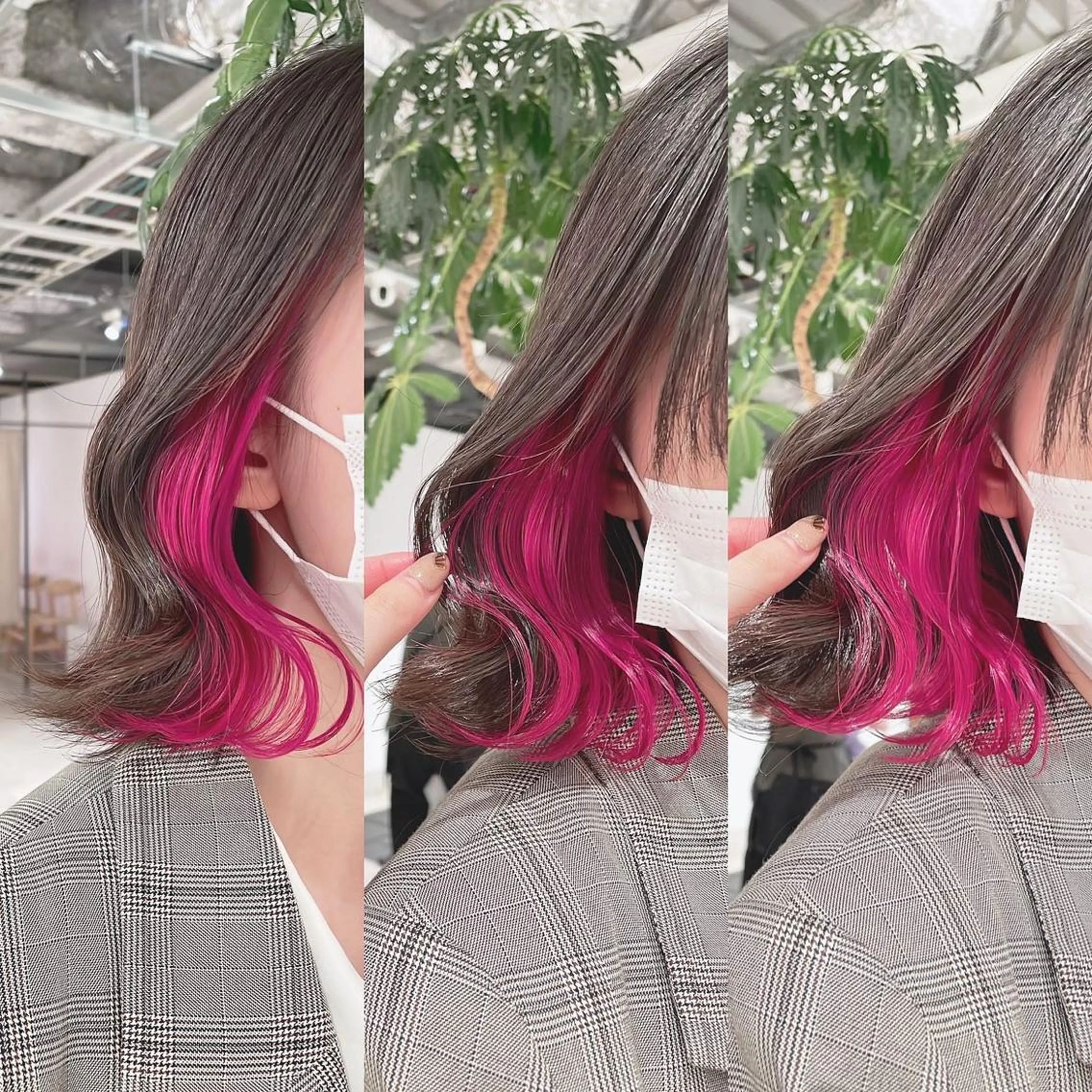 ミディアム カラー ヘアカラー トリートメント 渋谷:インナーカラー ／🍒エリカ🍒のヘアスタイル