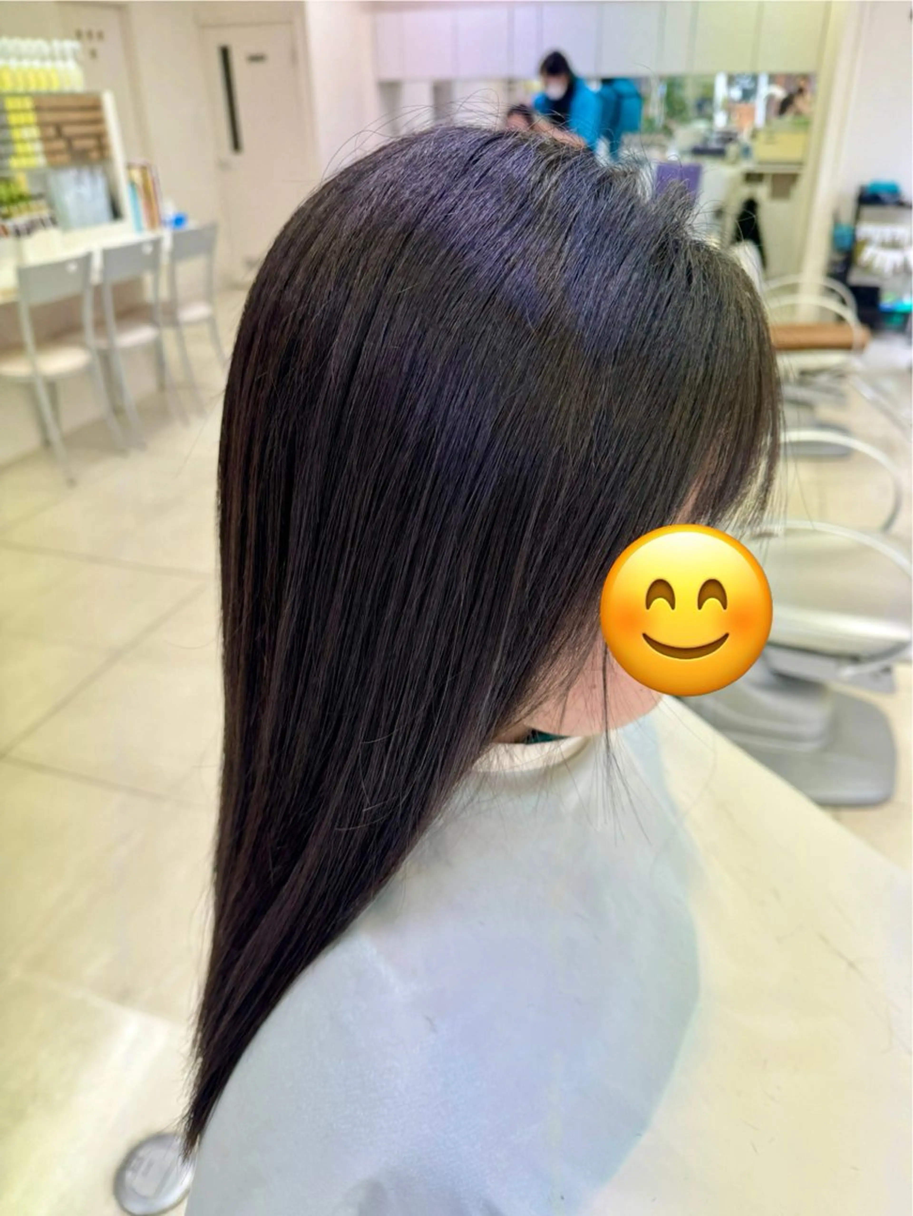 ロング 縮毛矯正 縮毛矯正 タカハシ リナのヘアスタイル