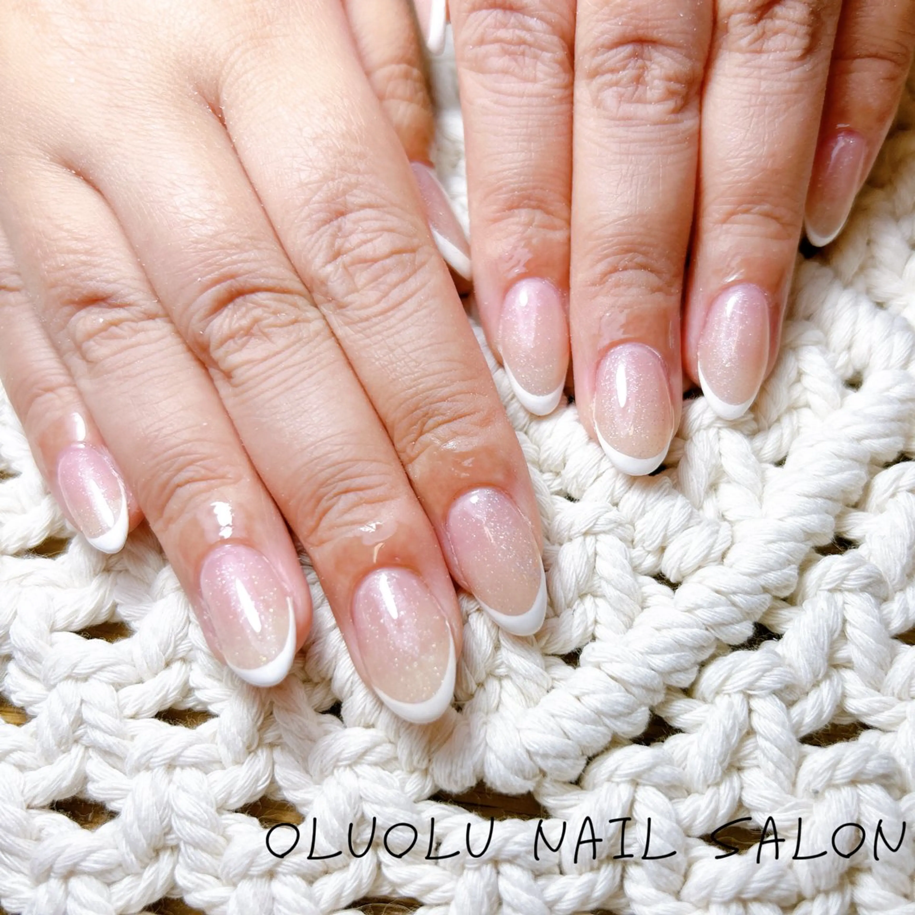 ネイル フレンチネイル ジェルネイル スカルプネイル ハンドネイル oluolu nailsalonのネイルデザイン