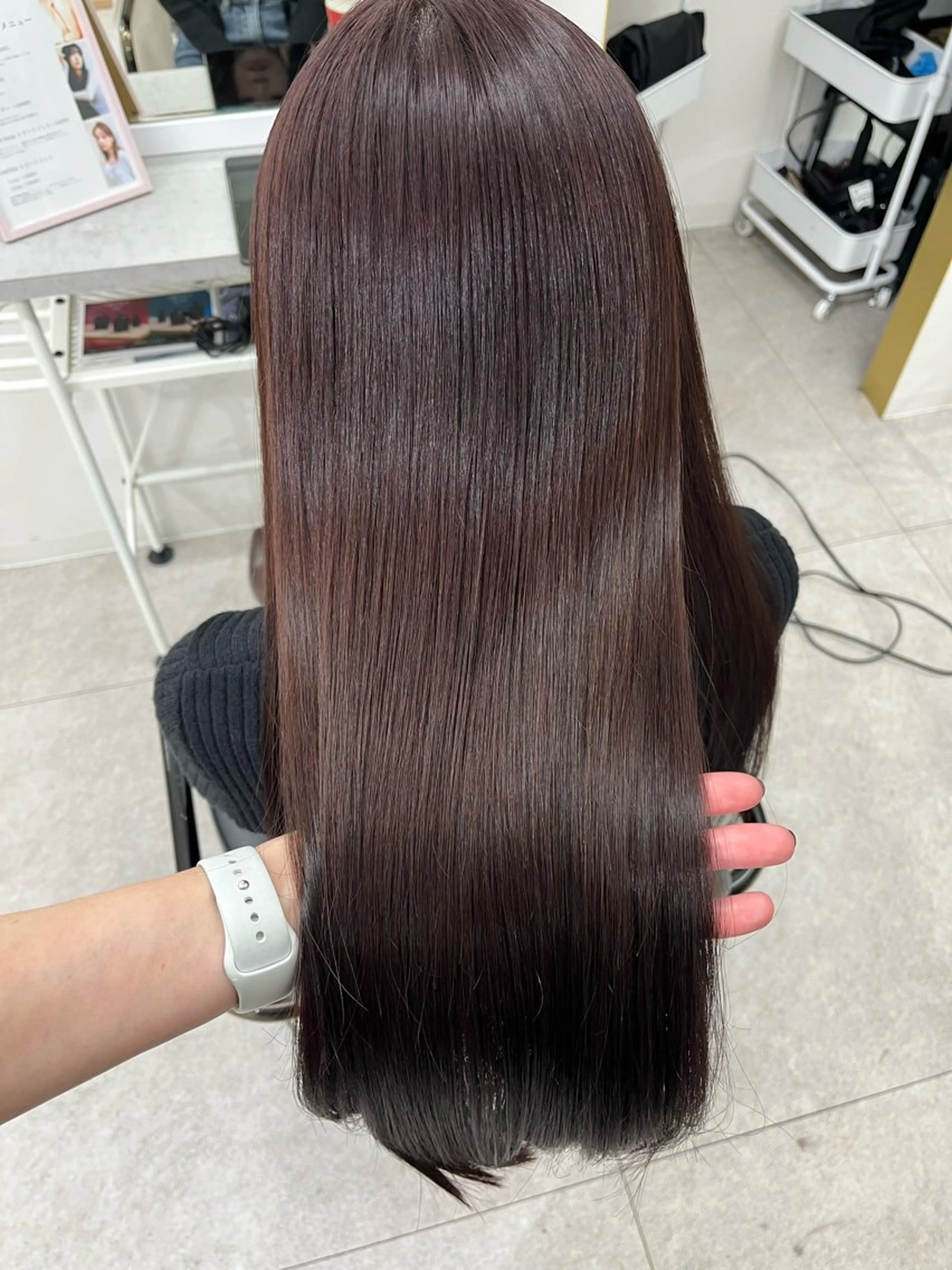 ロング カラー ブラウンカラー バイオレットカラー バイオレットブラウン ヘアカラー トリートメント 🫧ぷる艶カラー🫧 Yuubi🦩のヘアスタイル