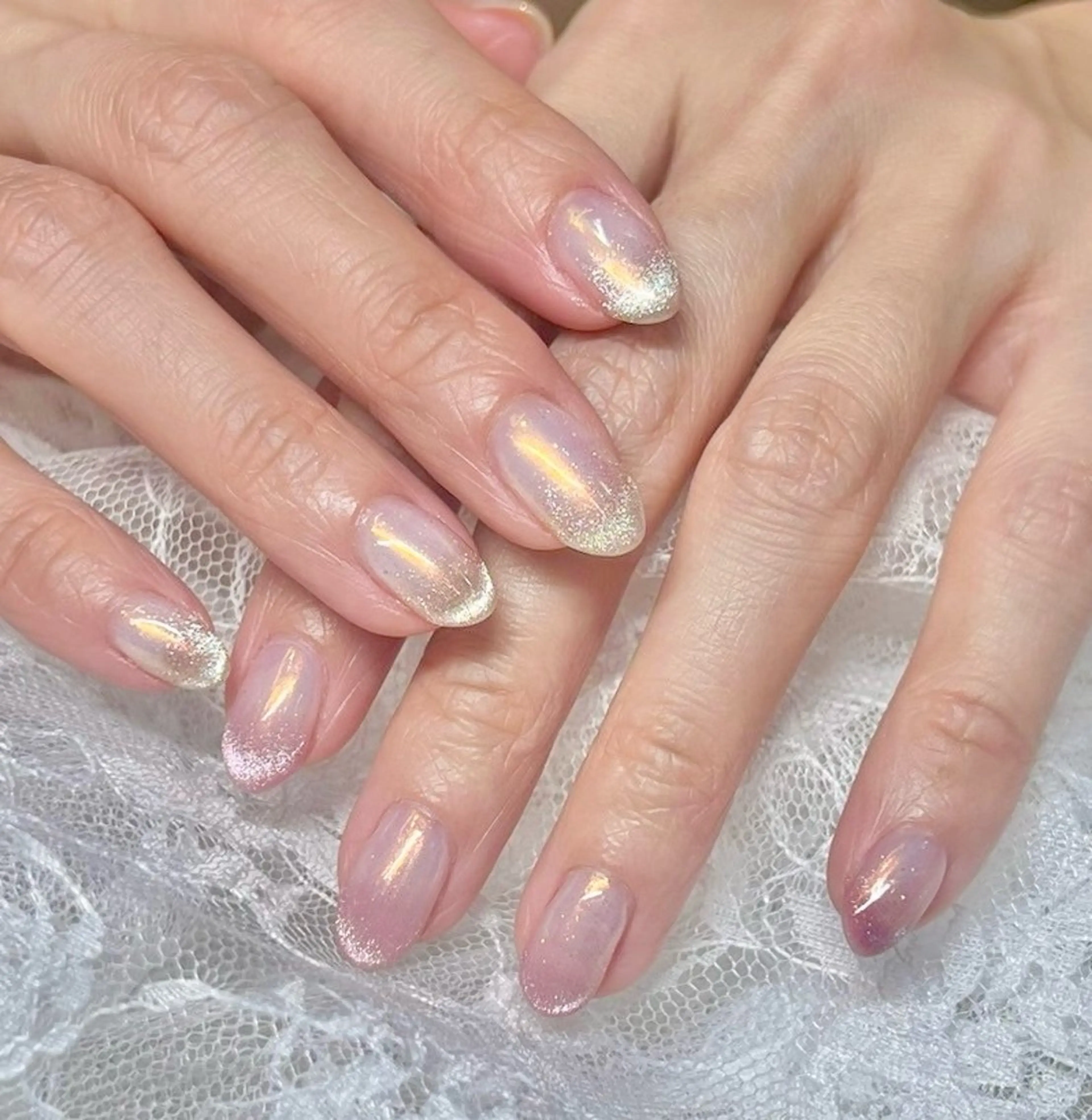 ネイル オーロラネイル キラキラネイル マグネットネイル ハンドネイル パラスパガーデン ♡齊藤歩のネイルデザイン