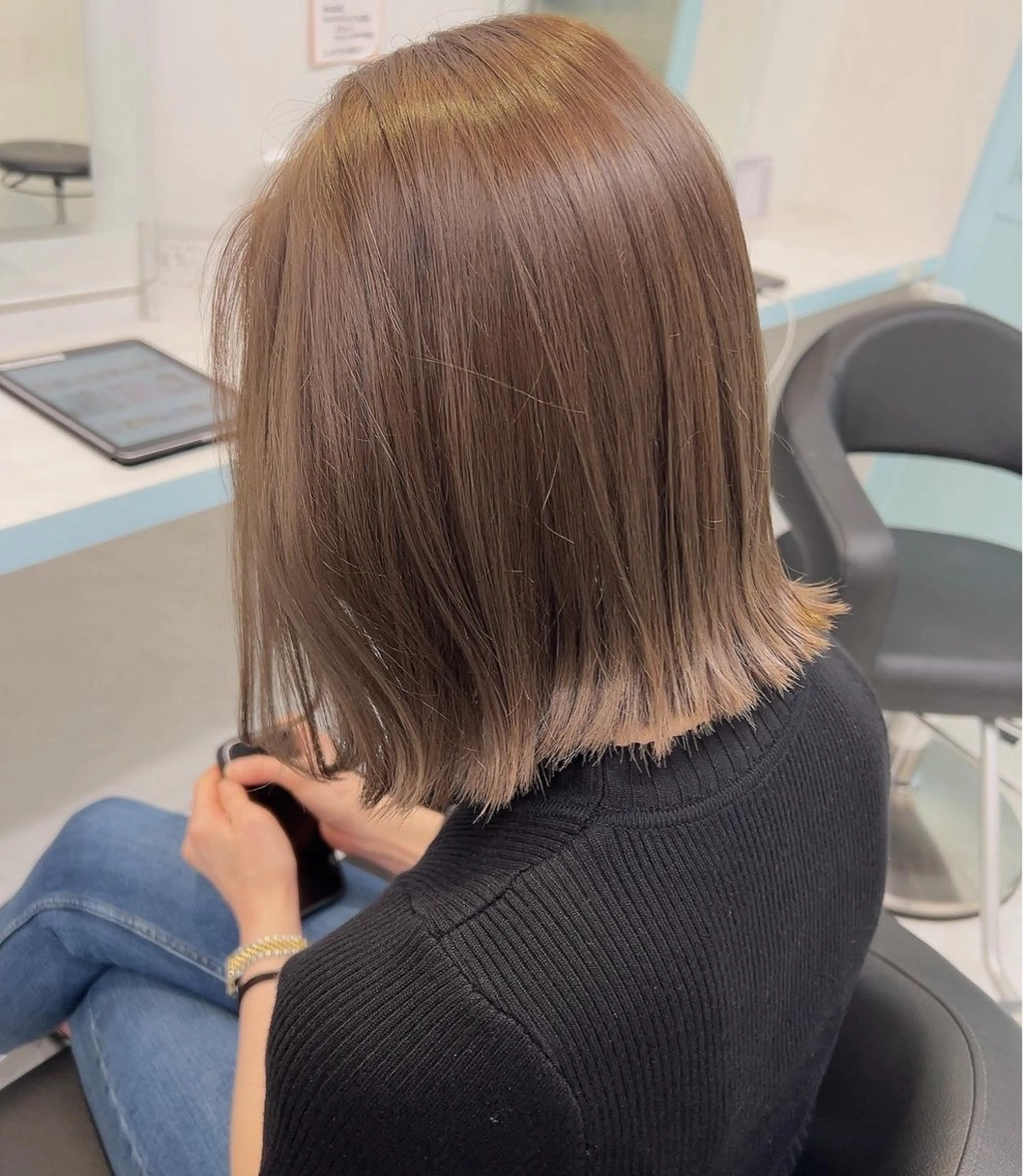 ミディアム カラー ヘアカラー トリートメント ヘッドスパ 🥞ベージュ系カラー 【すずきりほ】🥞のヘアスタイル