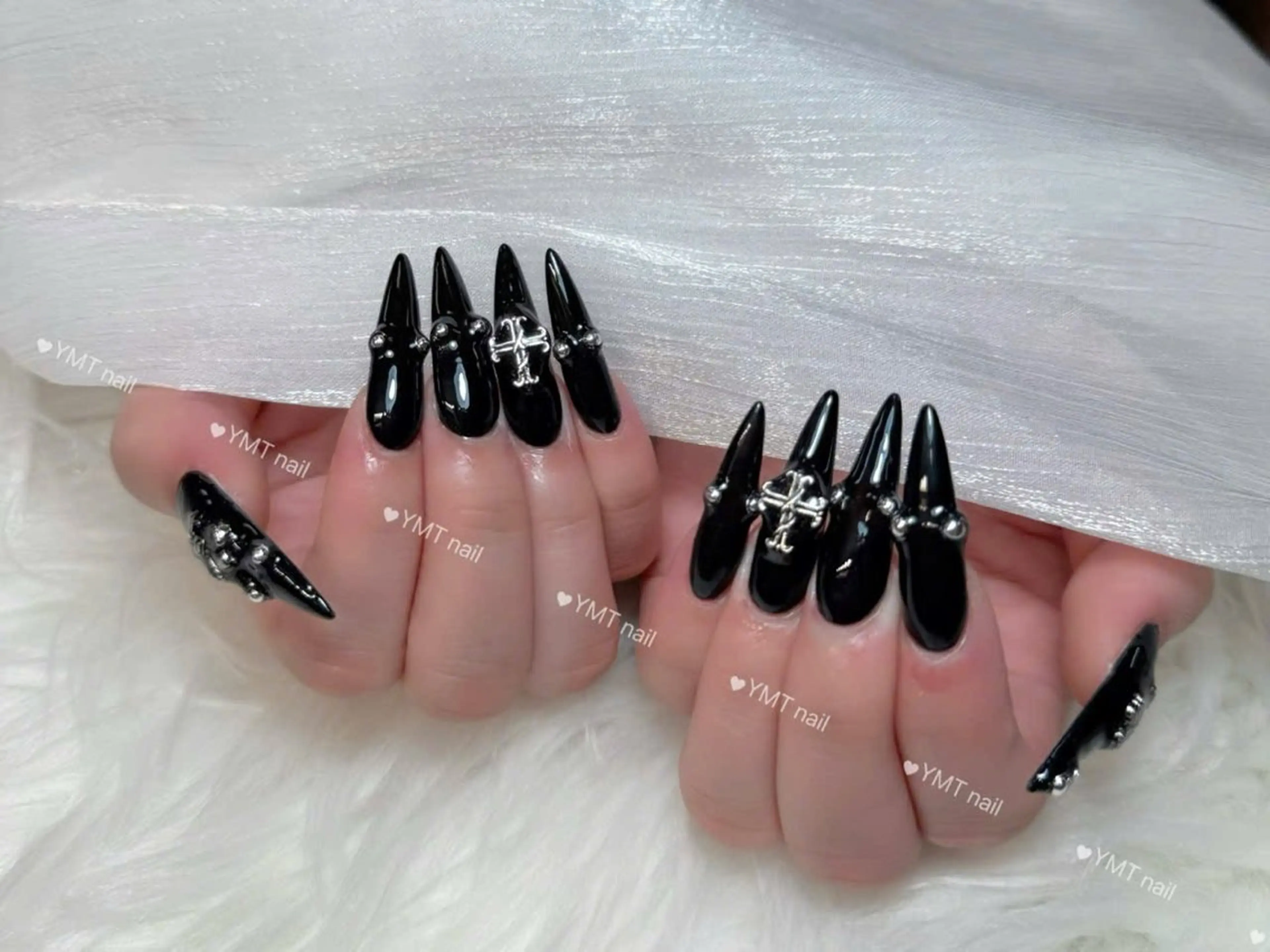 ネイル 長さ出し フットネイル ジェルネイル 韓国ネイル マグネットネイル ハンドネイル YMT． NailStudioのネイルデザイン