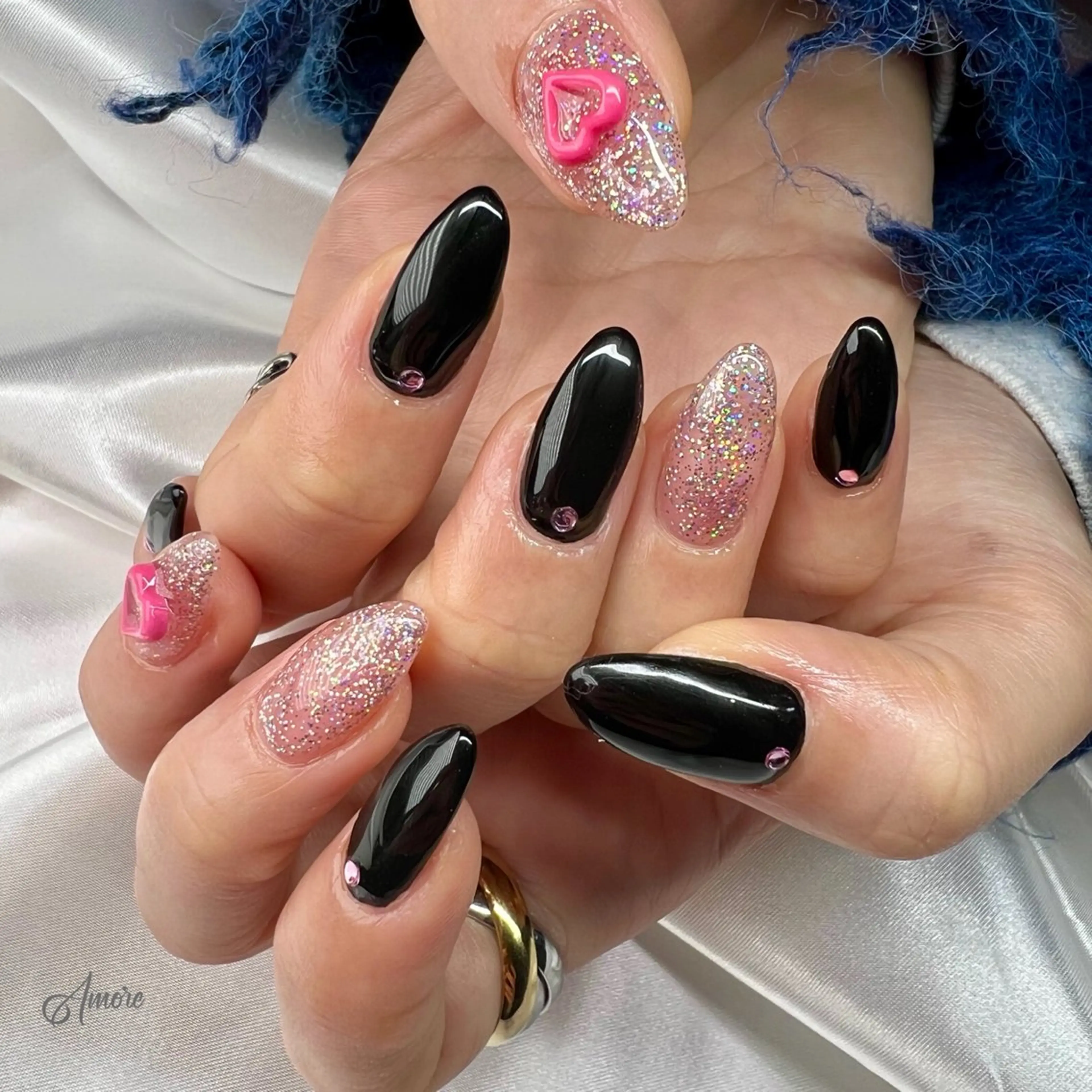 ネイル ジェルネイル キラキラネイル 韓国ネイル パラジェル 冬ネイル You kyehwaのネイルデザイン