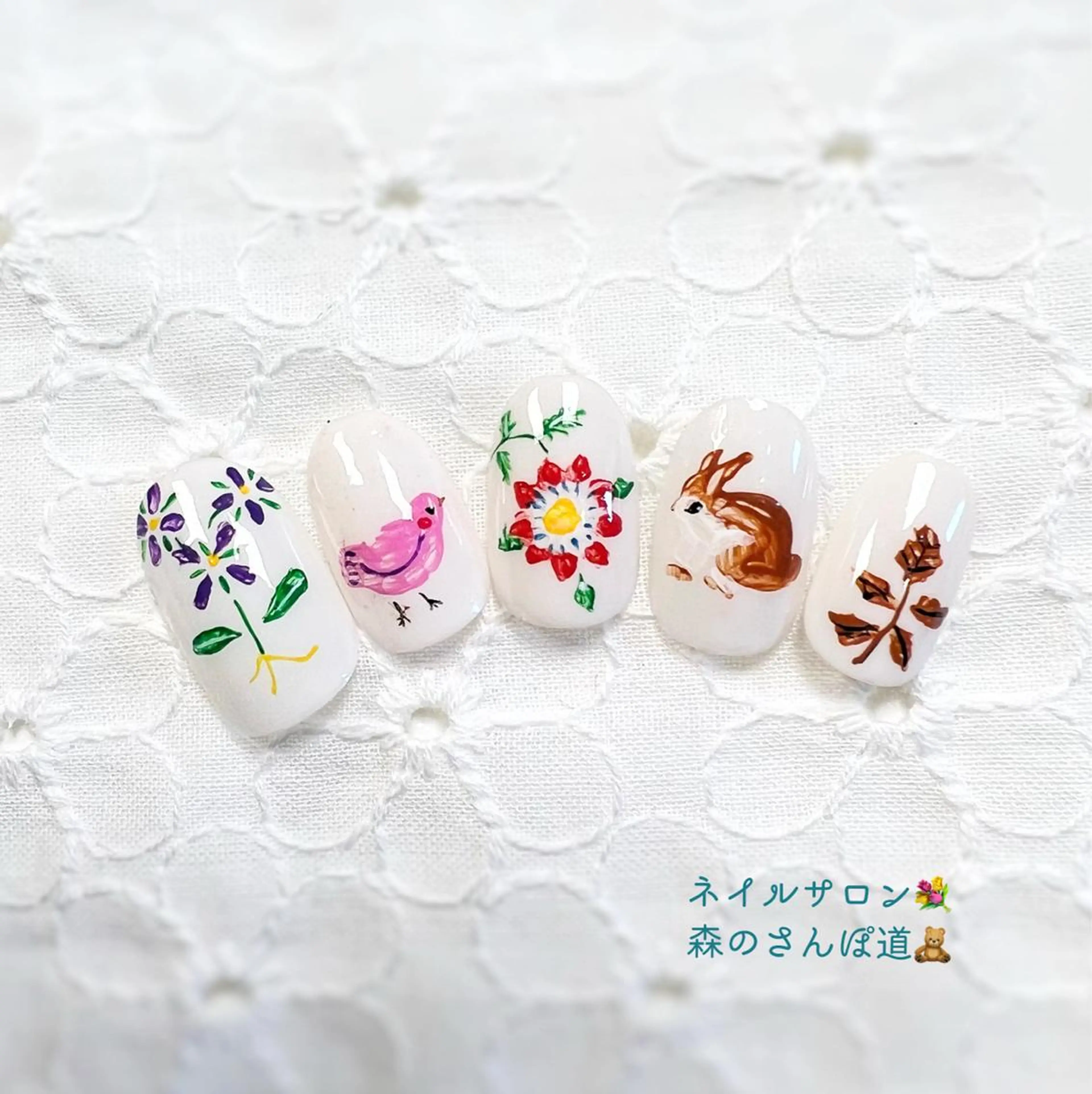 ネイル ハンドネイル 森のさんぽ道所属・ショートネイル 森のさんぽ道のネイルデザイン