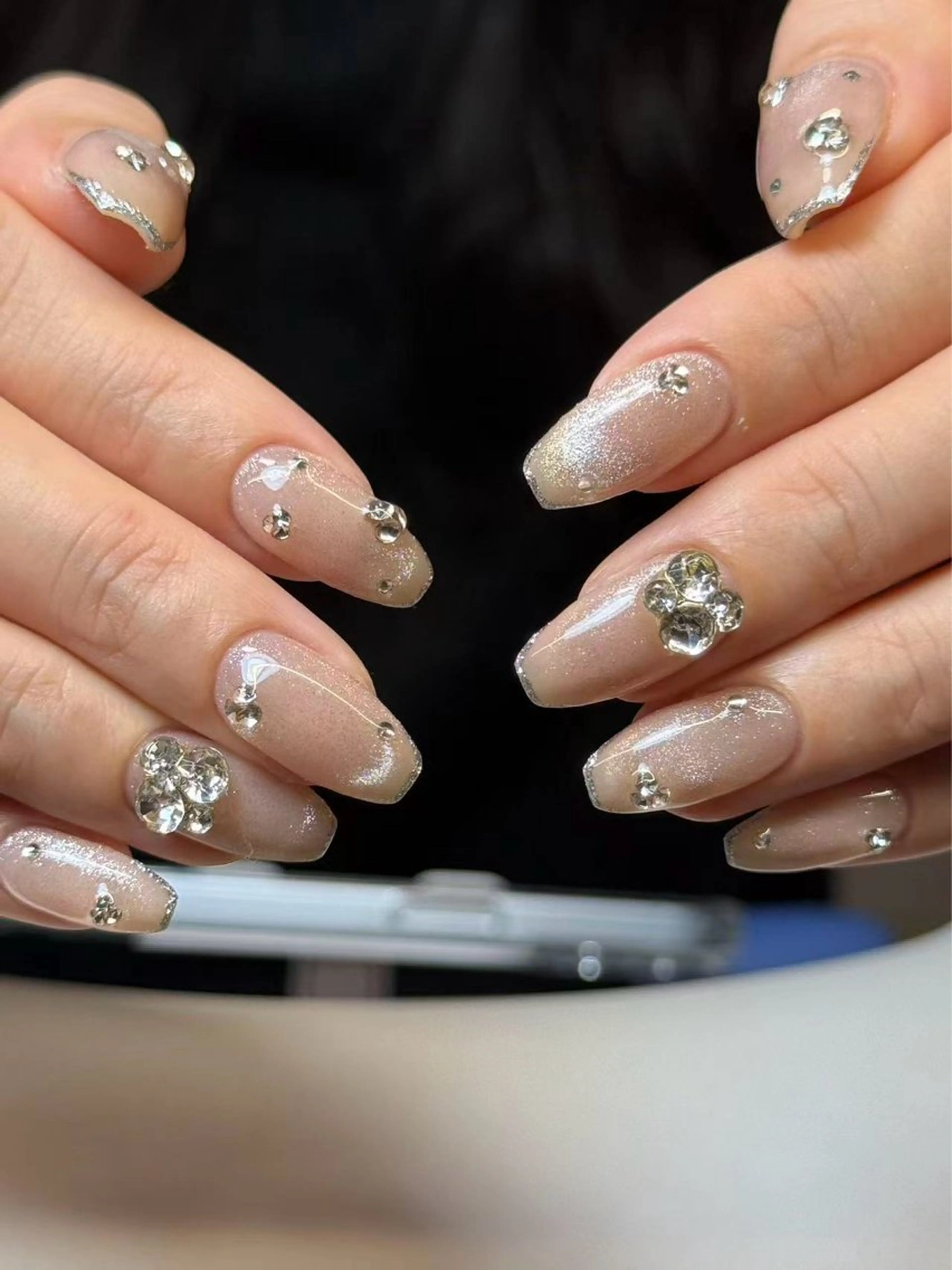 ネイル アートネイル チークネイル 長さ出し マグネットネイル 持ち込み 長出し専門店🎀 HARO💕Nailのネイルデザイン