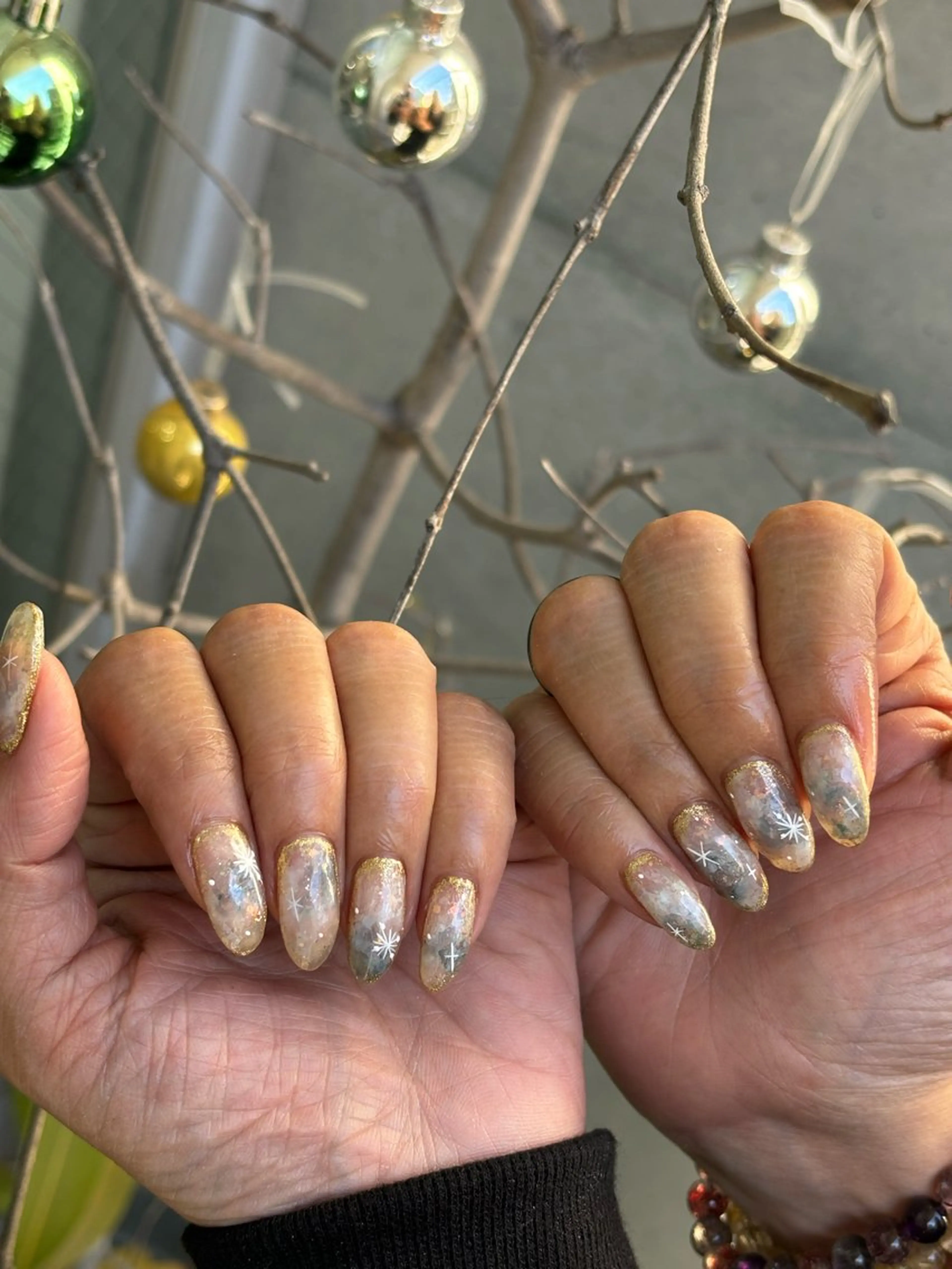 メンズ ネイル キラキラネイル nail&eye Aoのマツエク・マツパデザイン