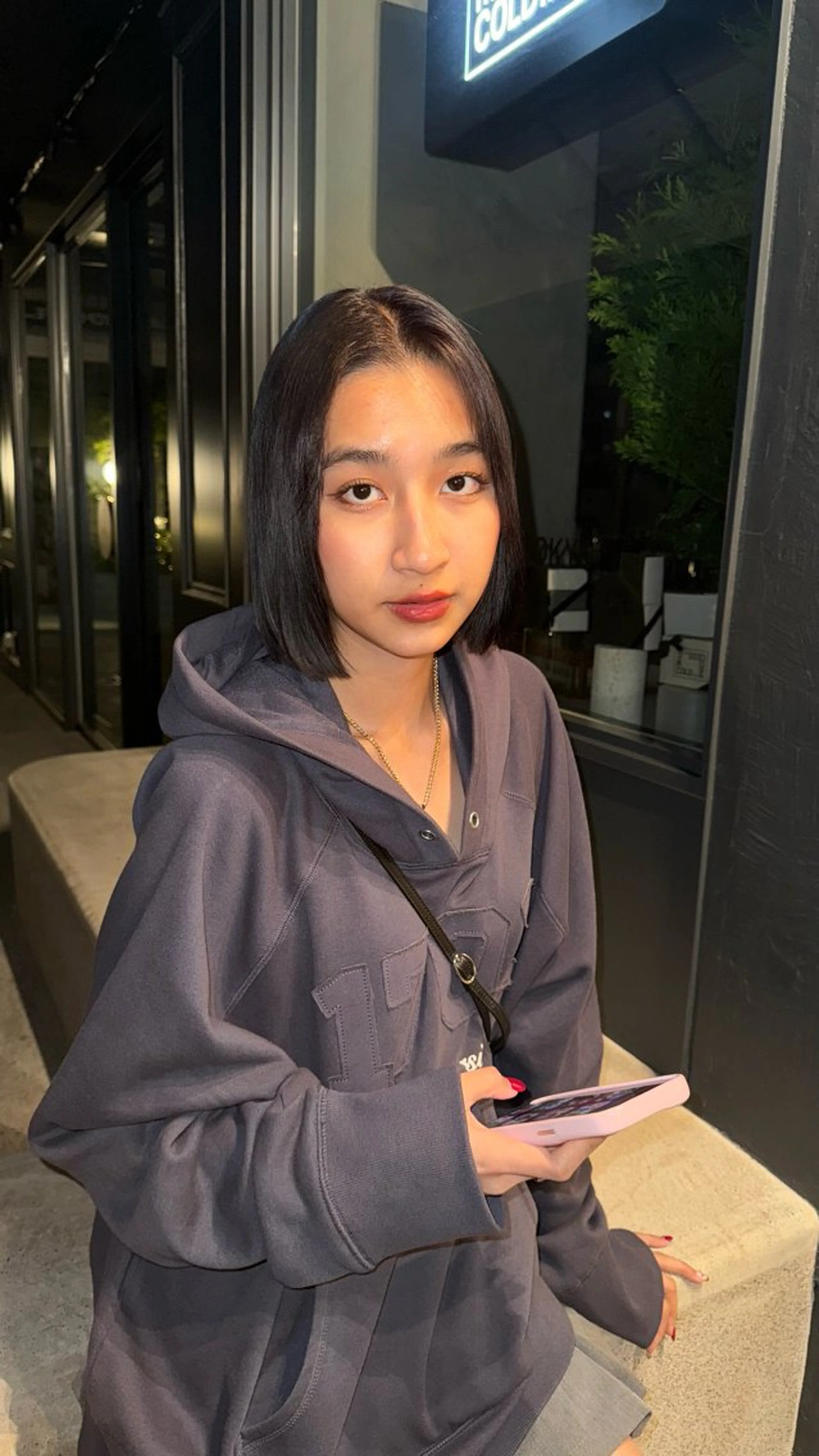 ミディアム ナチュラル/艶カラー Momokoのヘアスタイル