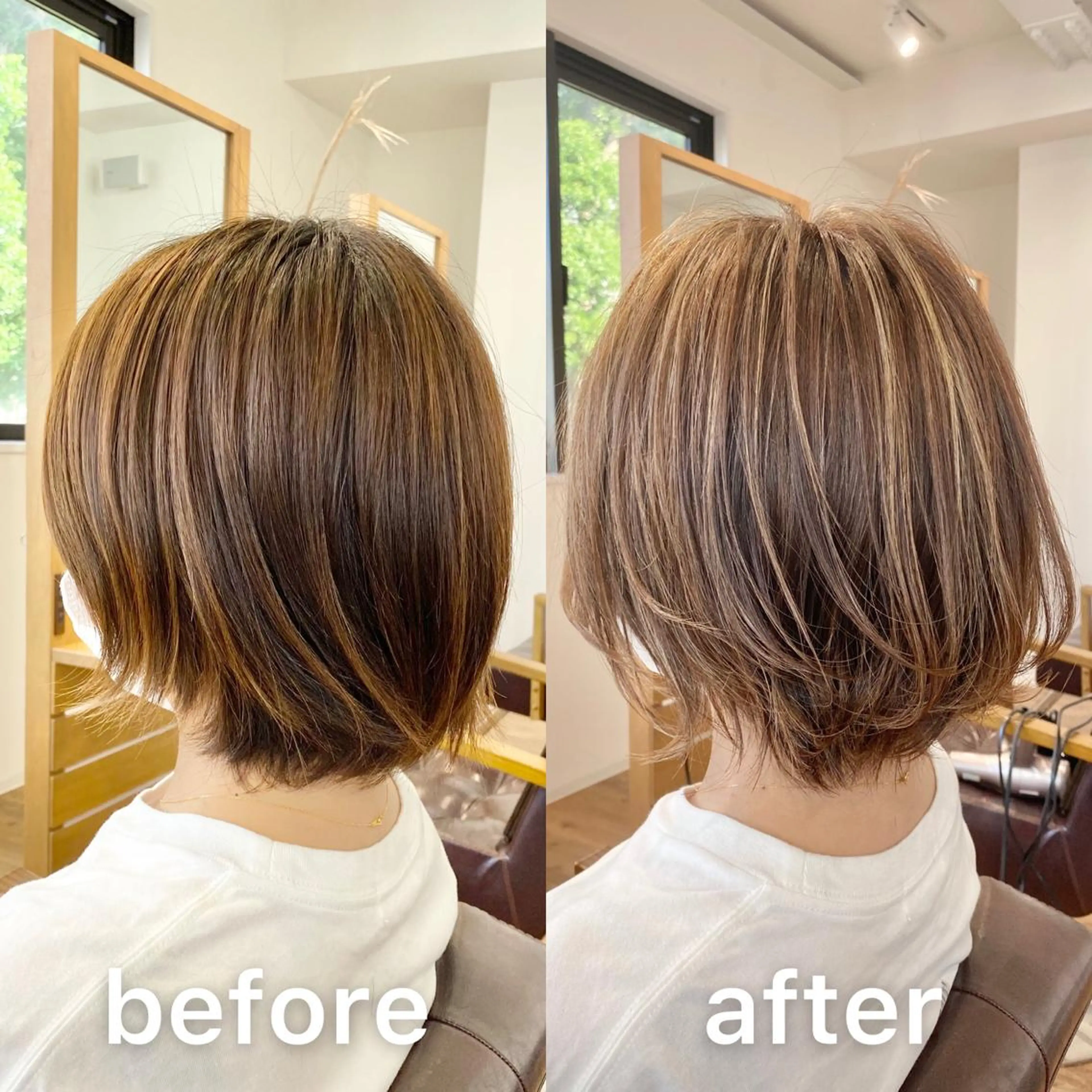 ショート カラー ベージュカラー ブリーチ 透明感カラー ハイライトカラー ハイトーンカラー カット ヘアカラー KIZU 髪質改善 オカルト怪談のヘアスタイル