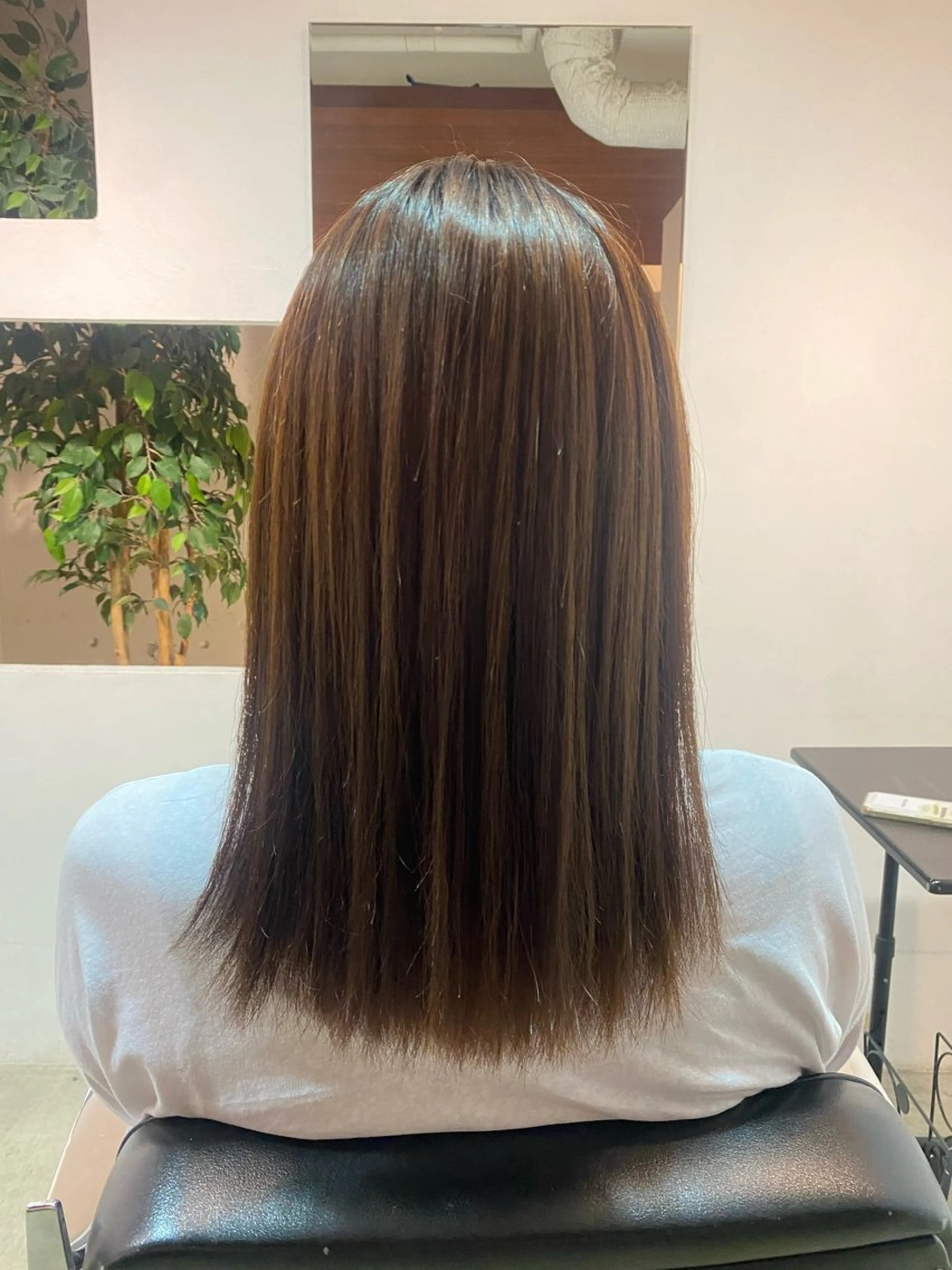 セミロング パーマ セミロングパーマ ストレートパーマ emerge池袋東口 NANAのヘアスタイル