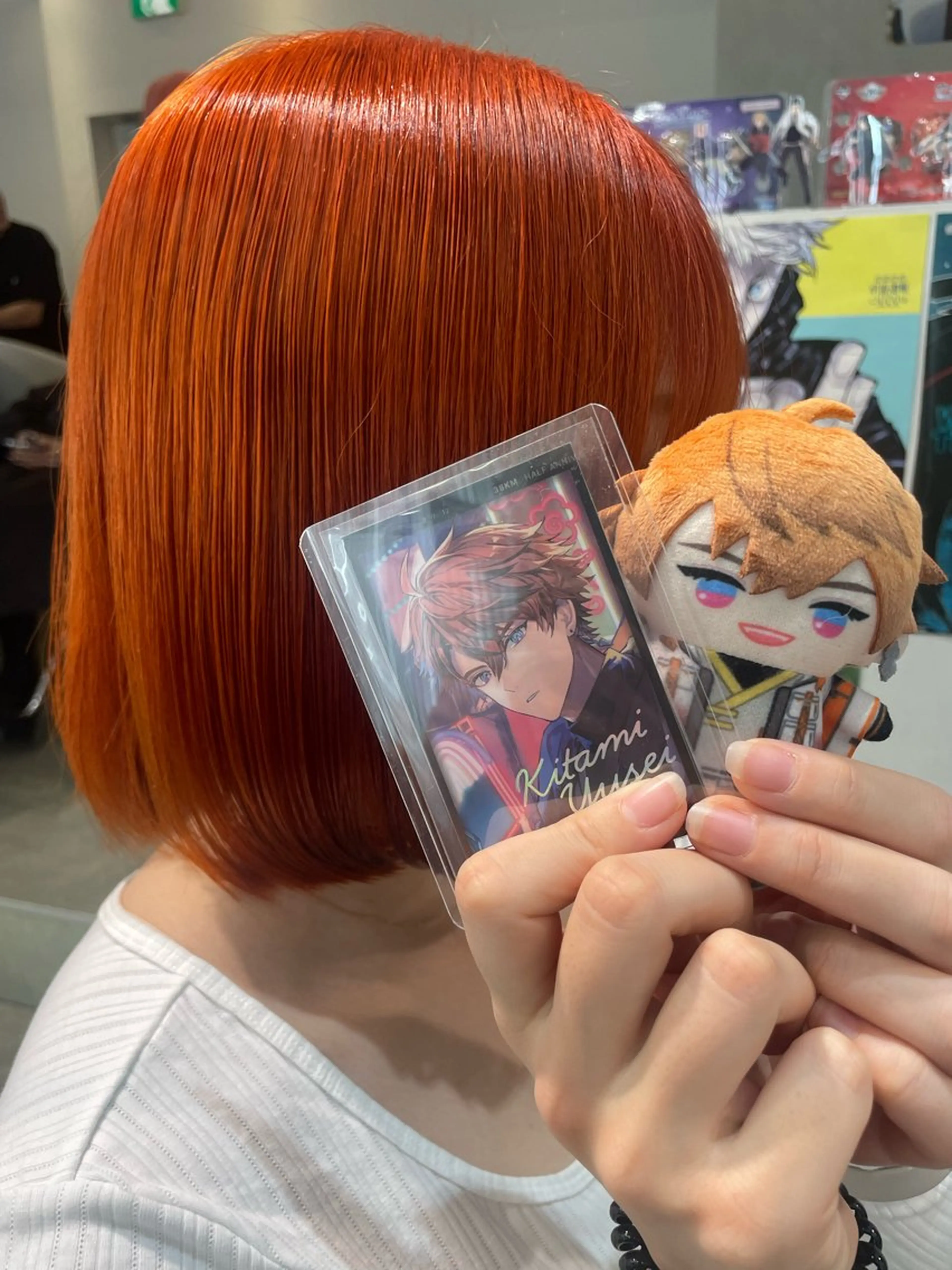 ミディアム カラー ブリーチ ケアブリーチ ダブルカラー オレンジ ヘアカラー トリートメント インナーカラー 推し ブリーチ  髪質改善のヘアスタイル