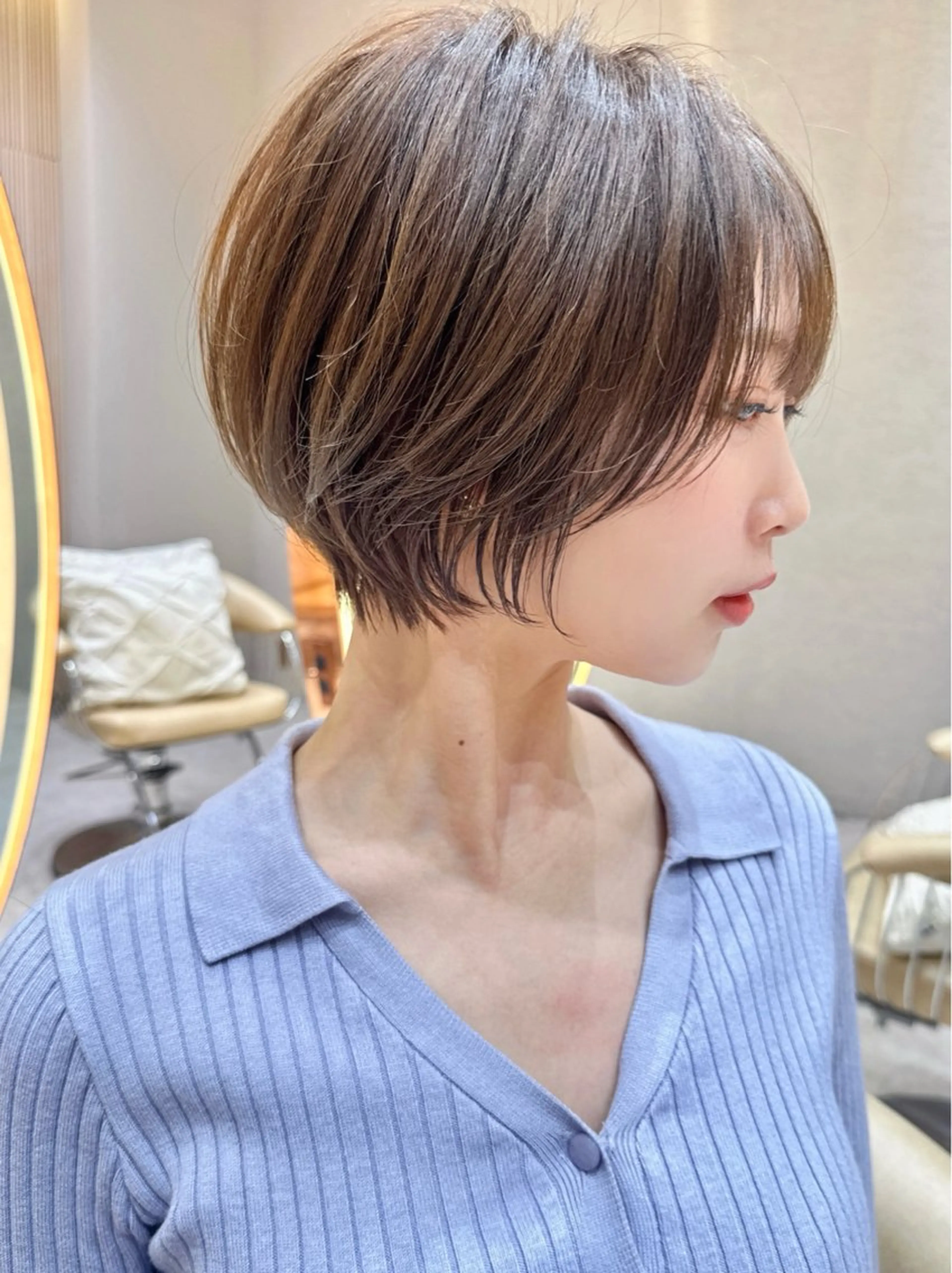 ショート カラー カット レイヤー❣️縮毛矯正 川村利幸のヘアスタイル