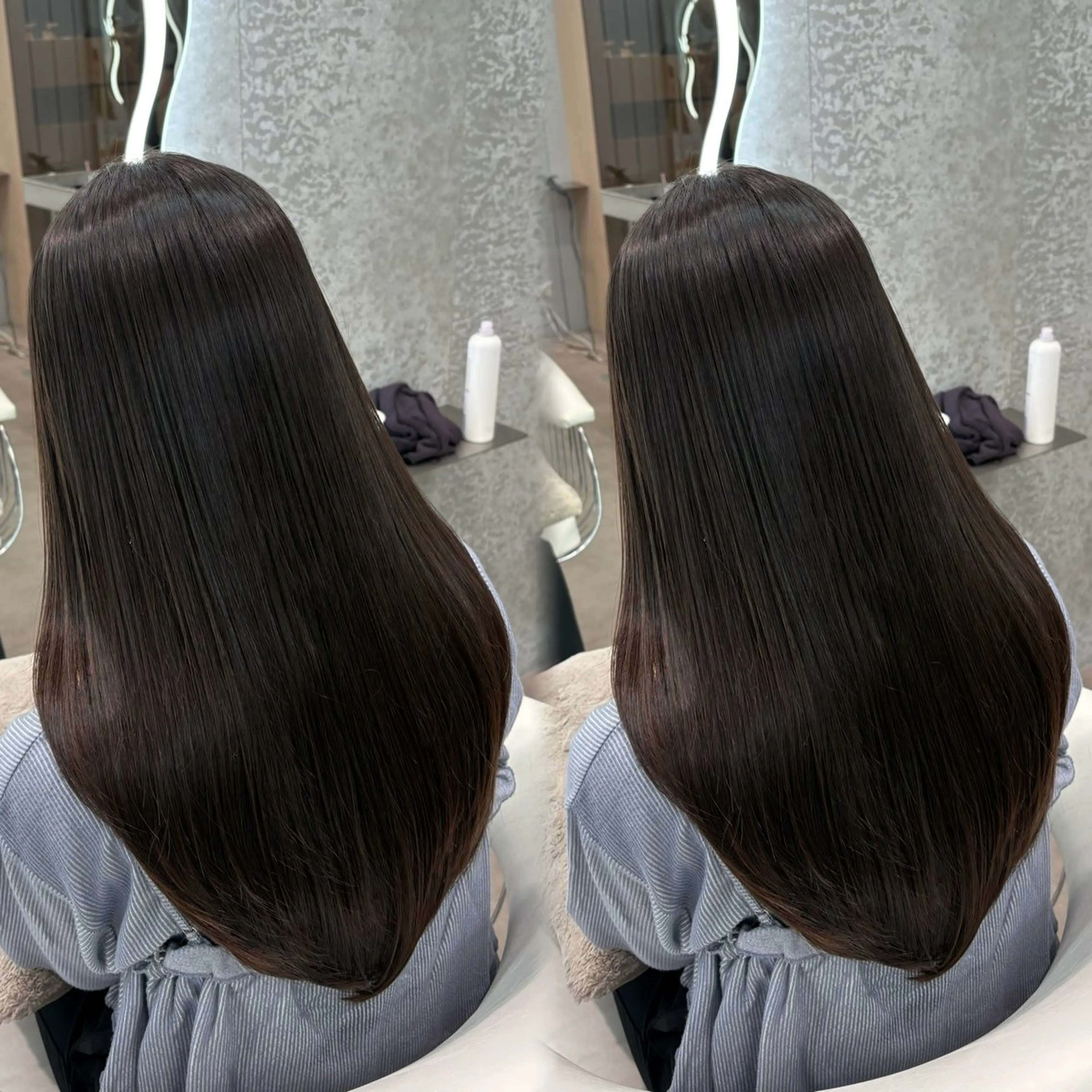 カラー ヘアアレンジ アッシュ 黒髪 ブリーチ ブルーカラー ブルーブラック カット ヘアカラー 縮毛矯正 トリートメント ヘアセット 大宮‎🩵縮毛矯正 髪質改善 佐藤 和のヘアスタイル