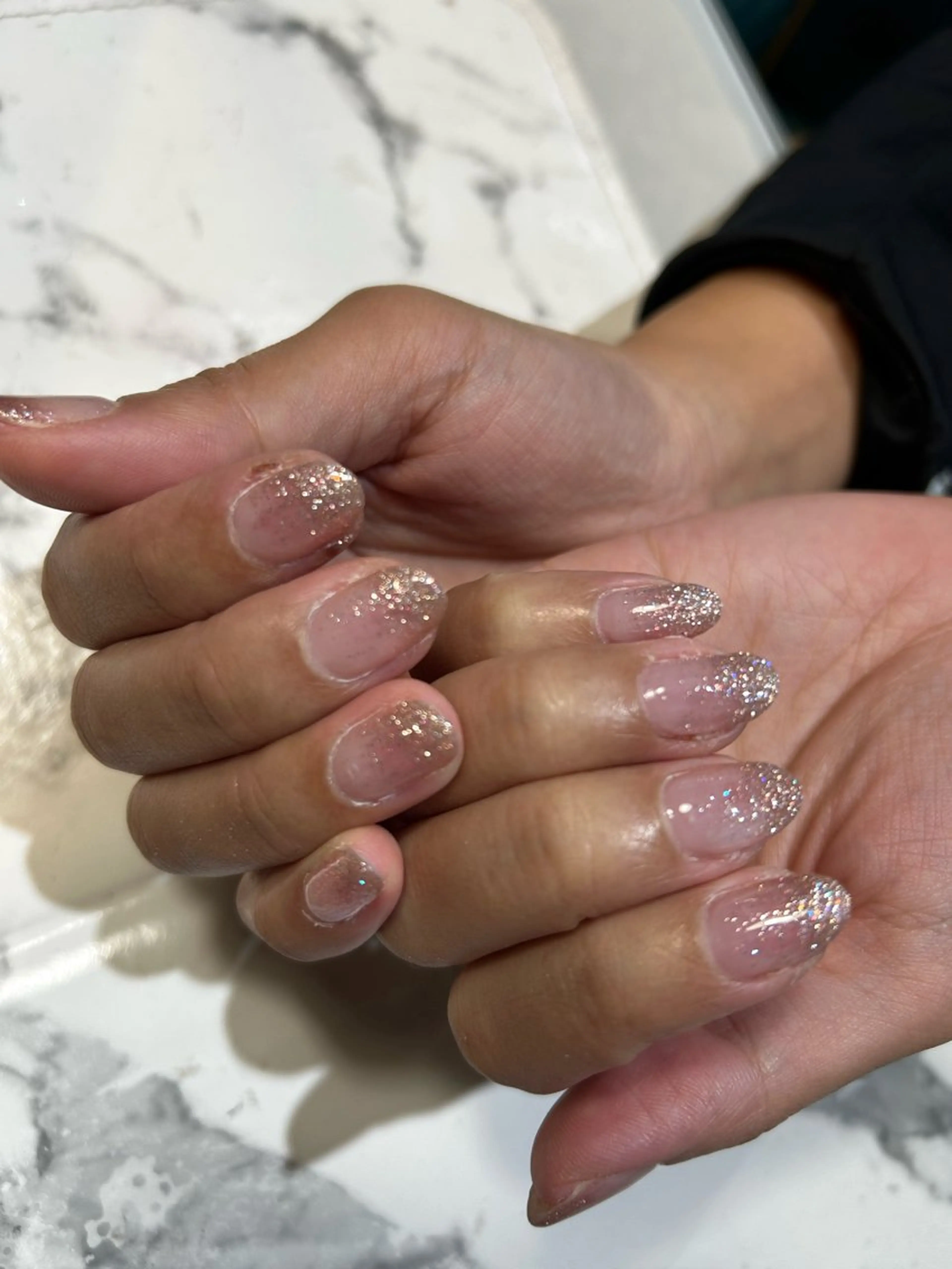 ネイル ラメ(グリッター) ラメグラデーション lil shine .nail所属・中尾 葉月のネイルデザイン