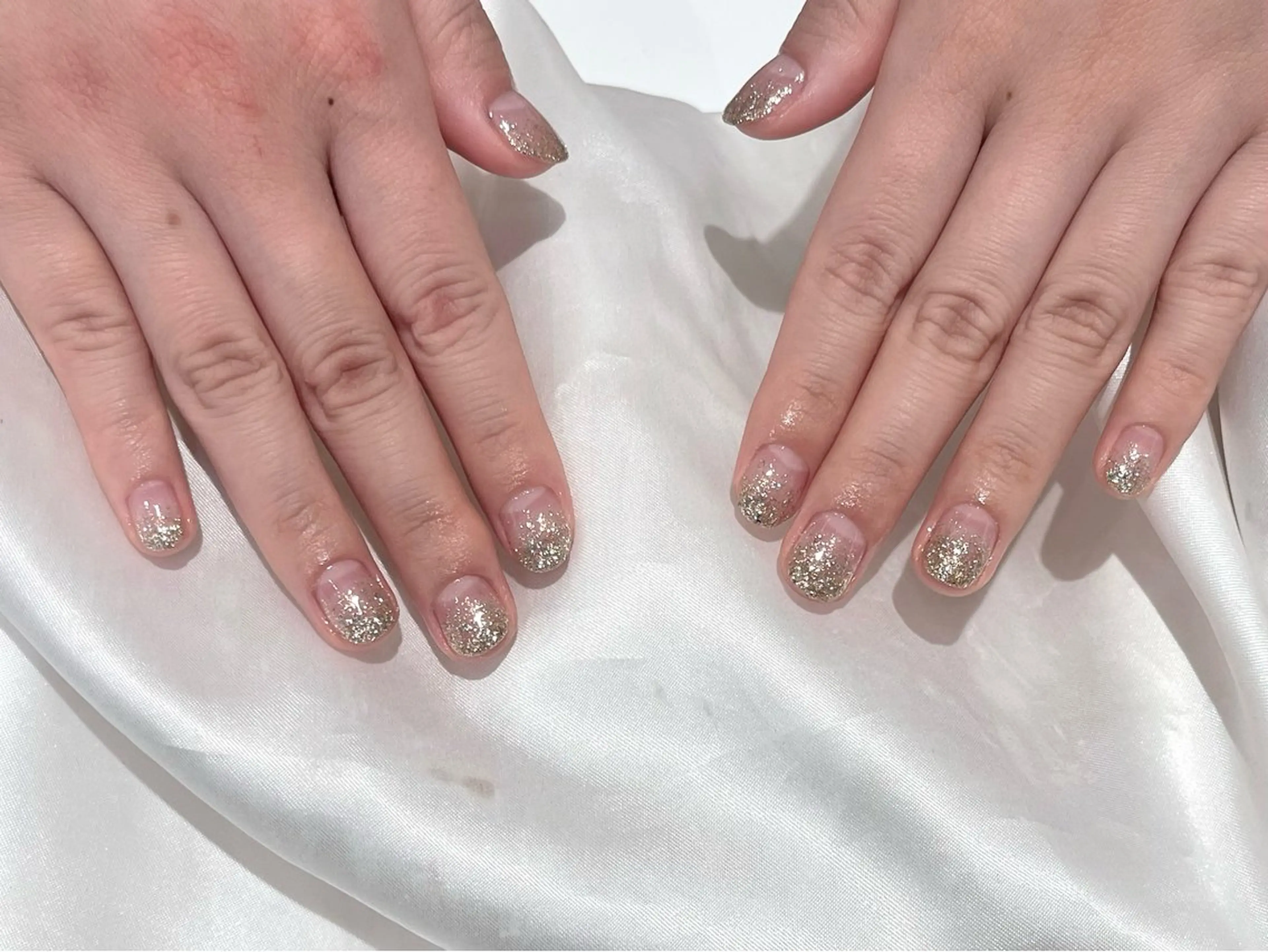 ネイル ゴールド グラデーション ラメ(グリッター) ラメグラデーション aoi ♡のネイルデザイン