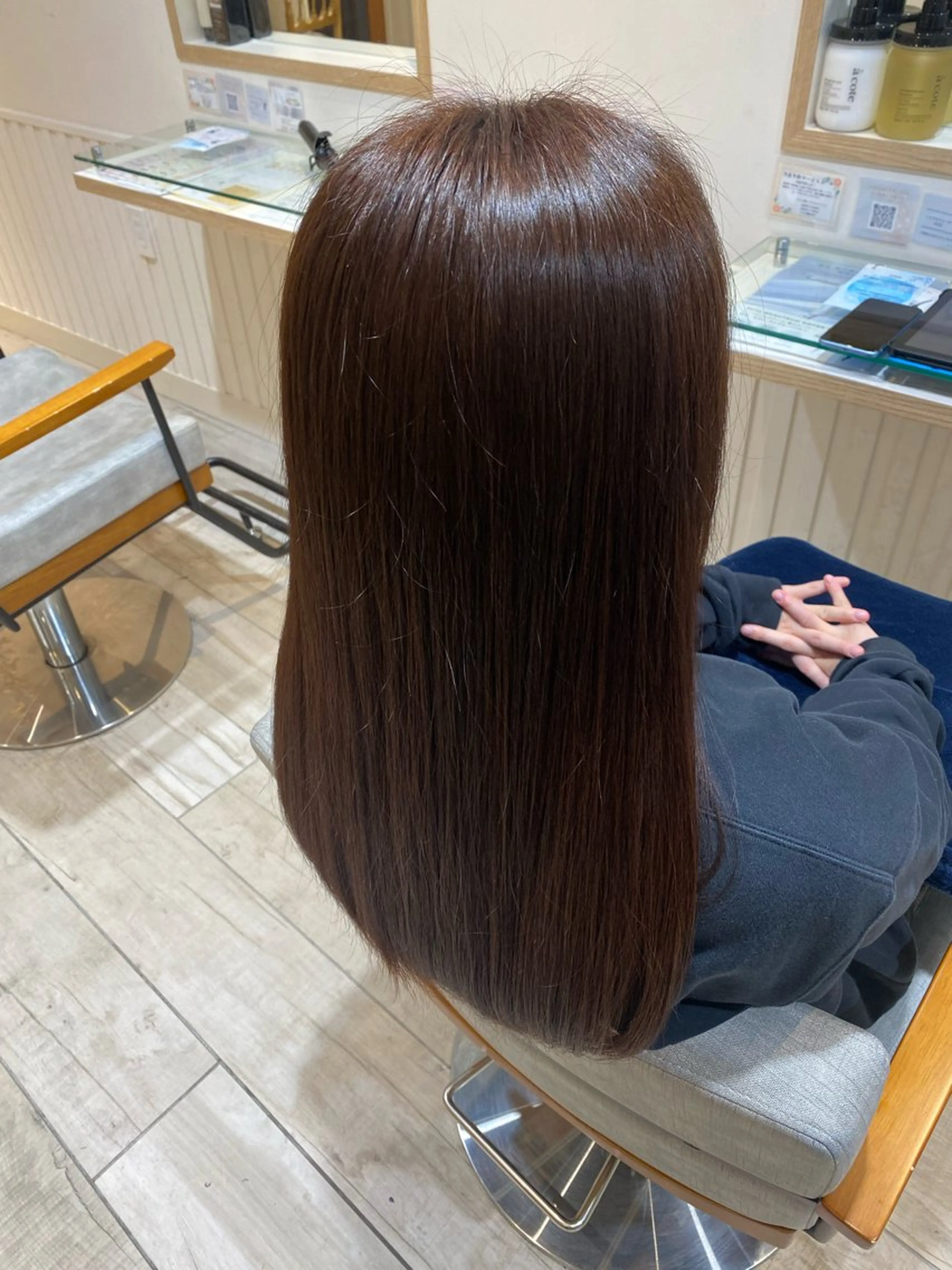 ロング カラー ブラウンカラー ピンクカラー ピンクブラウン カット ヘアカラー トリートメント メンズカット募集中 🌷🫧森山彩音のヘアスタイル