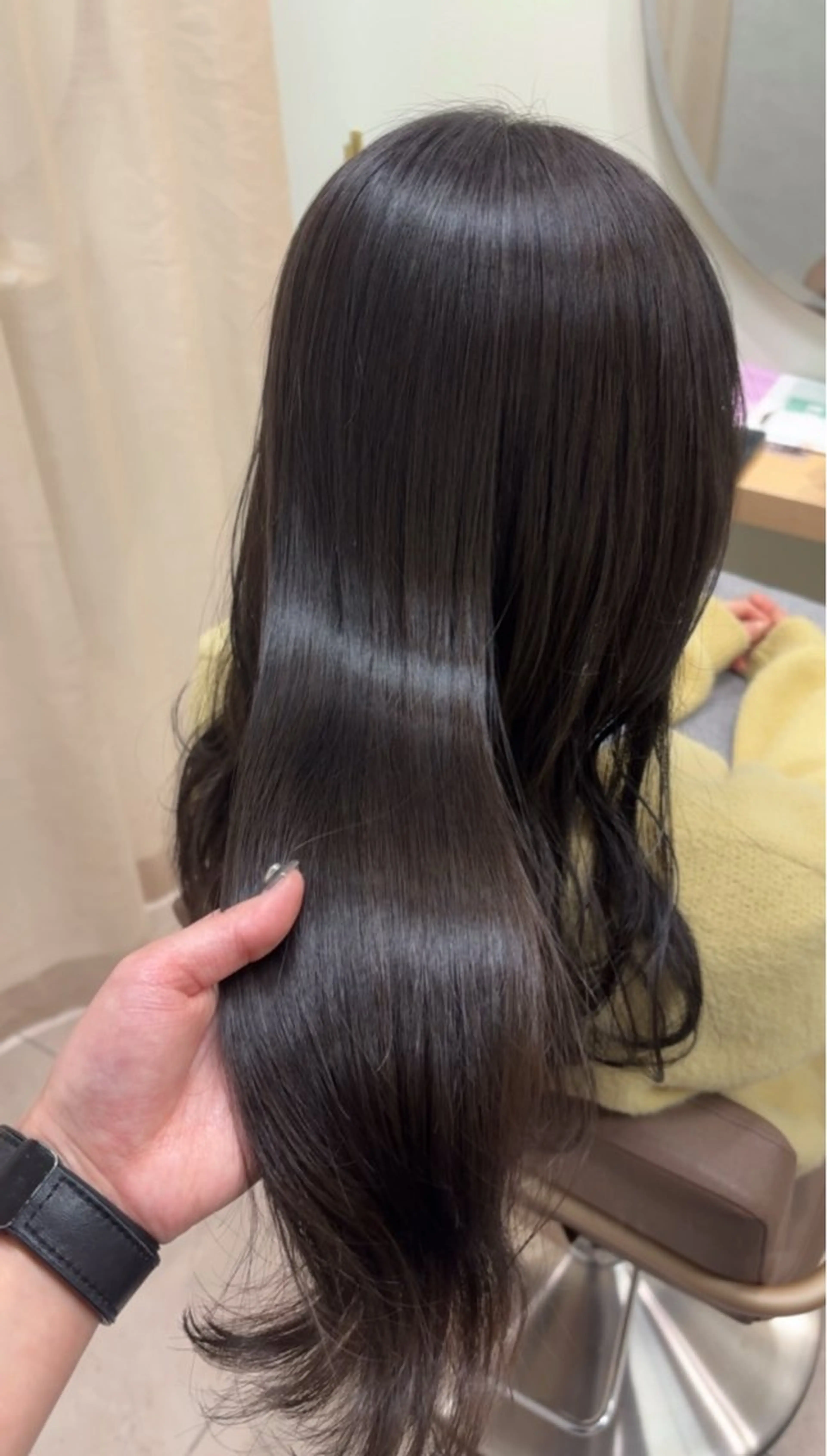 ロング カラー アディクシーカラー 透明感カラー グレージュ トリートメント カット ヘアカラー トリートメント ヘッドスパ 韓国ヘア/ボブ 🤍airi🤍のヘアスタイル