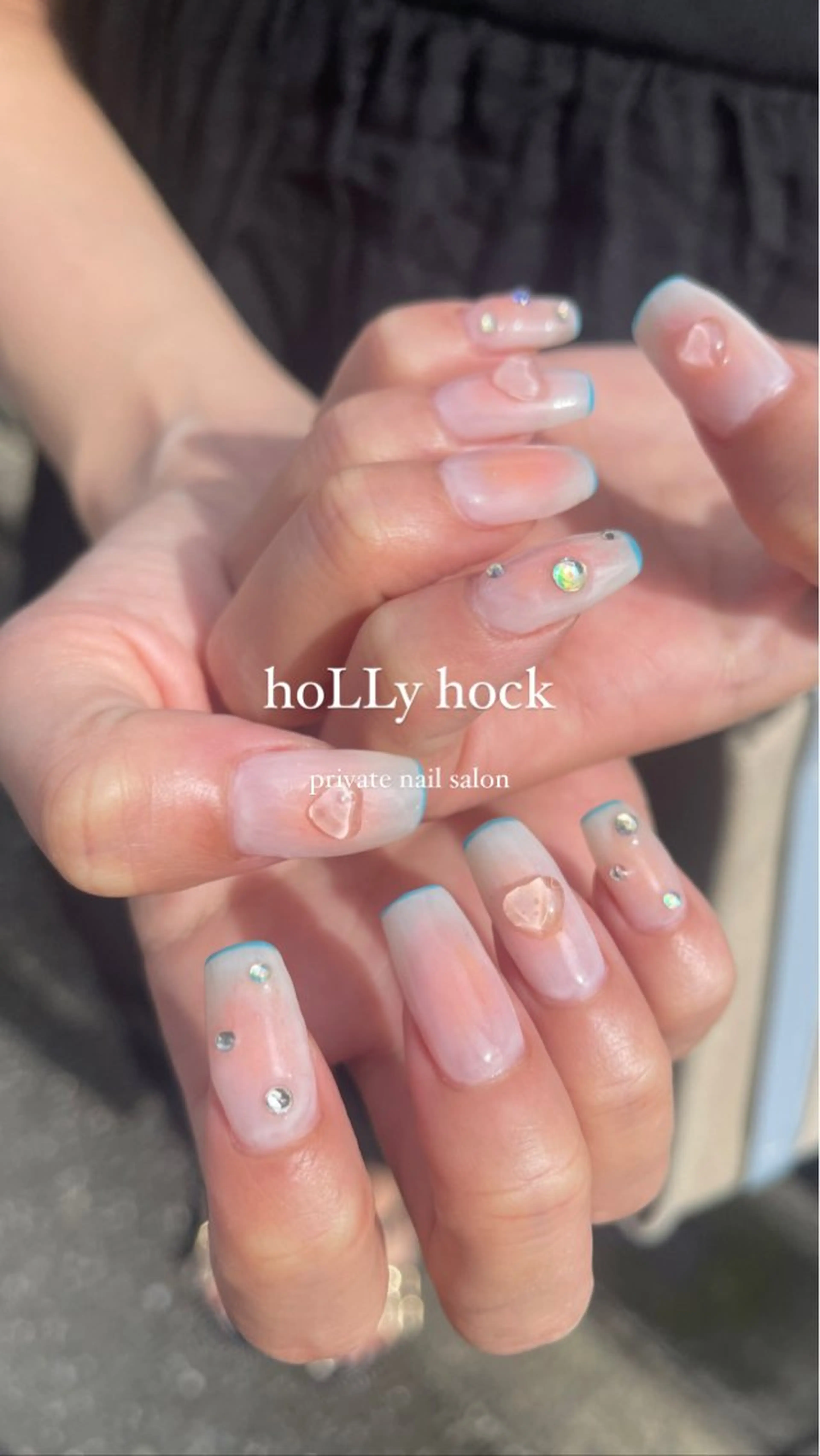 ネイル アートネイル 持ち込み 夏ネイル nail salon hoLLyhockのネイルデザイン