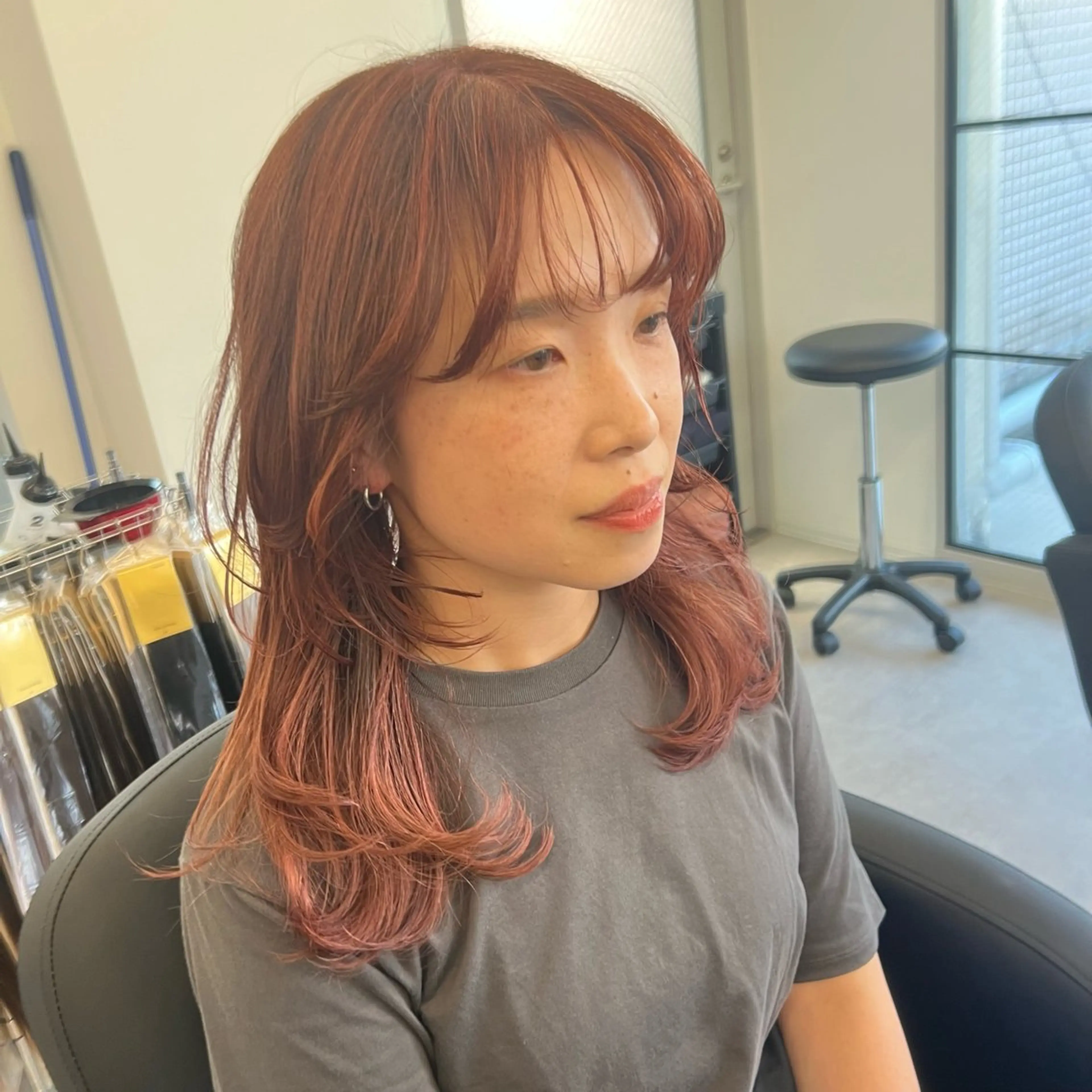 ミディアム カラー 艶髪／シールエクステ 🌻ノゾミ🌻のヘアスタイル