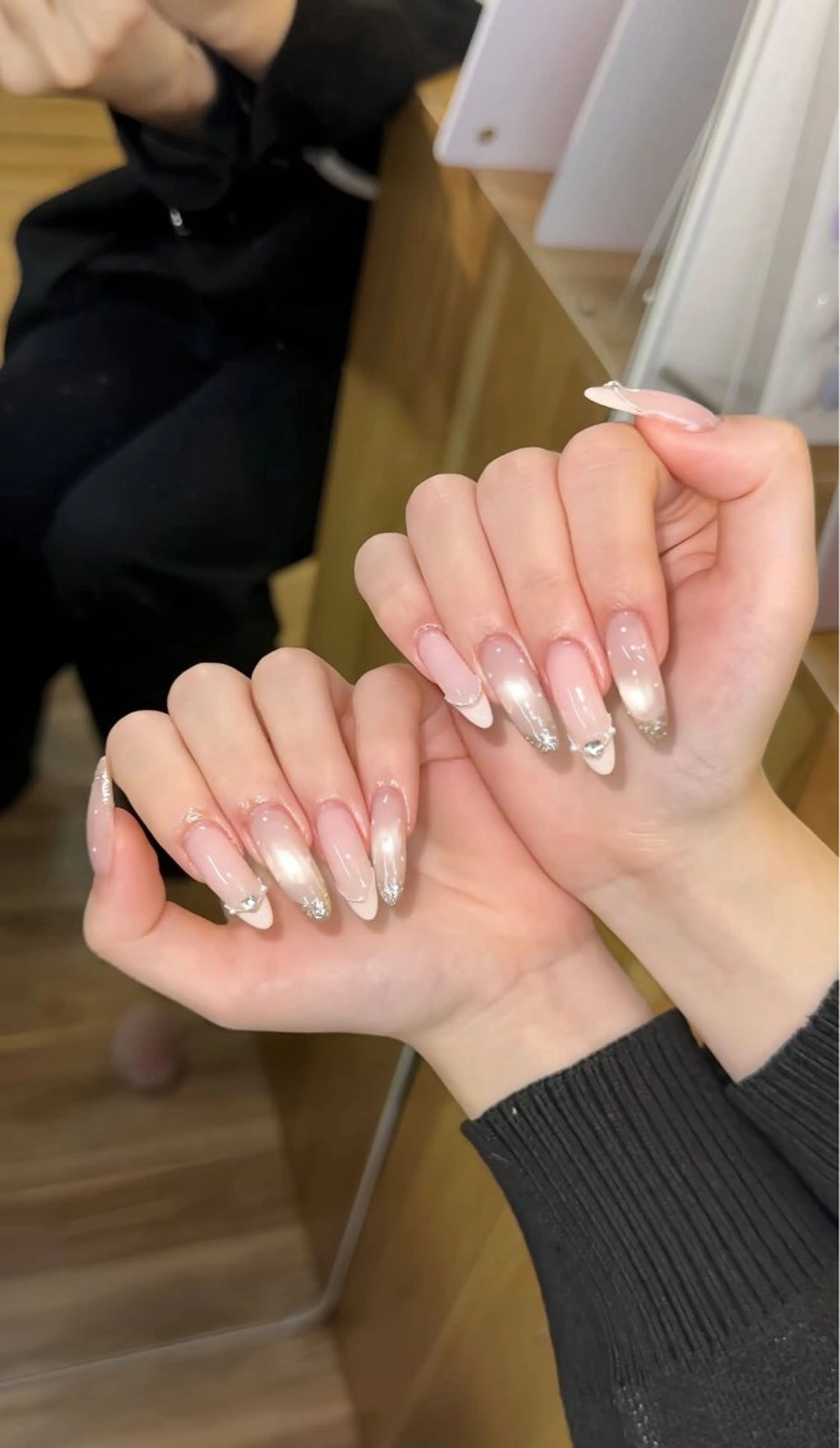 ネイル 韓国ネイル ロングネイル マグネットネイル 持ち込み ワンホンネイル ハンドネイル JOSIE nail studioのネイルデザイン