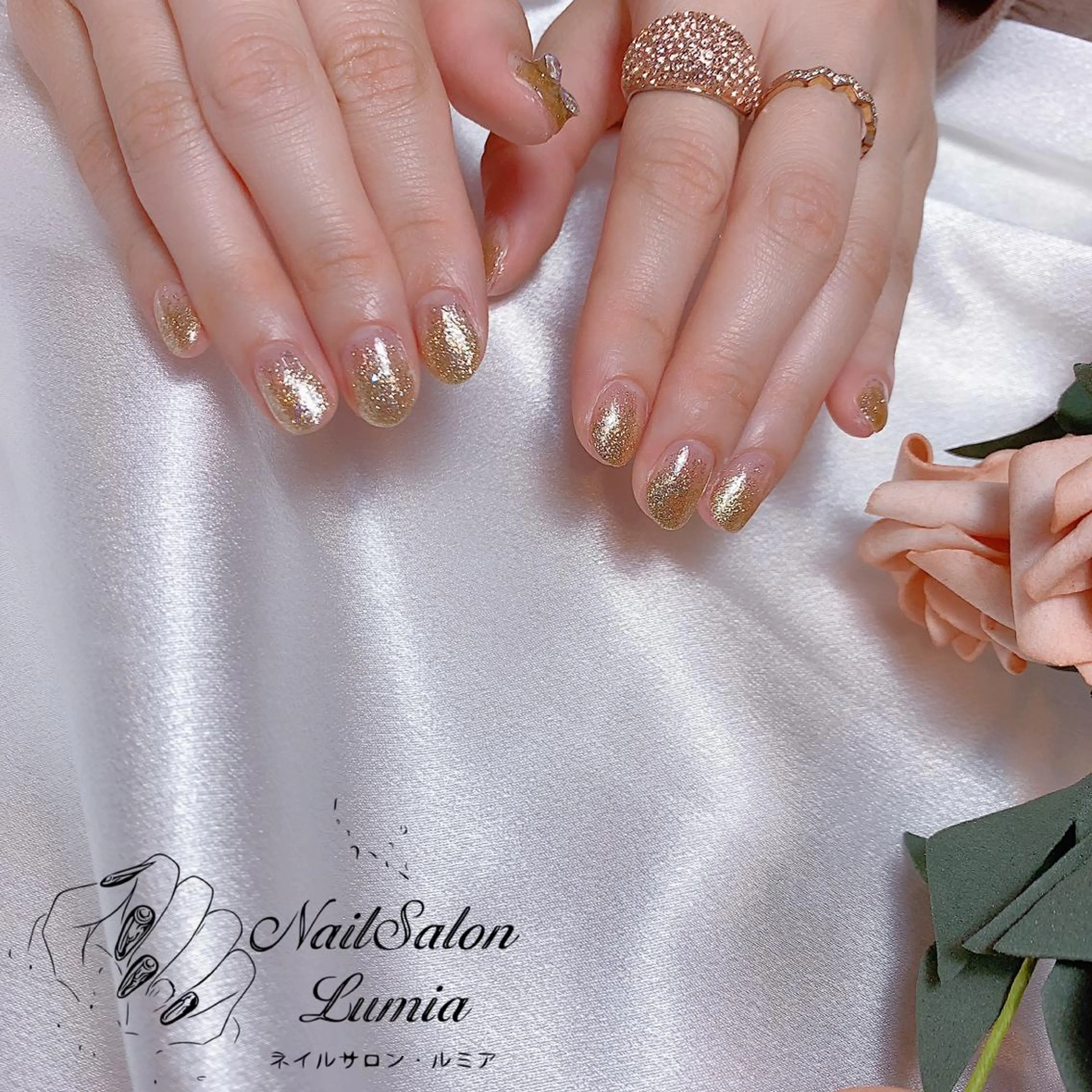 ネイル グラデーション ラメ(グリッター) ラメグラデーション ネイルサロン ルミア Lumia 店長のネイルデザイン