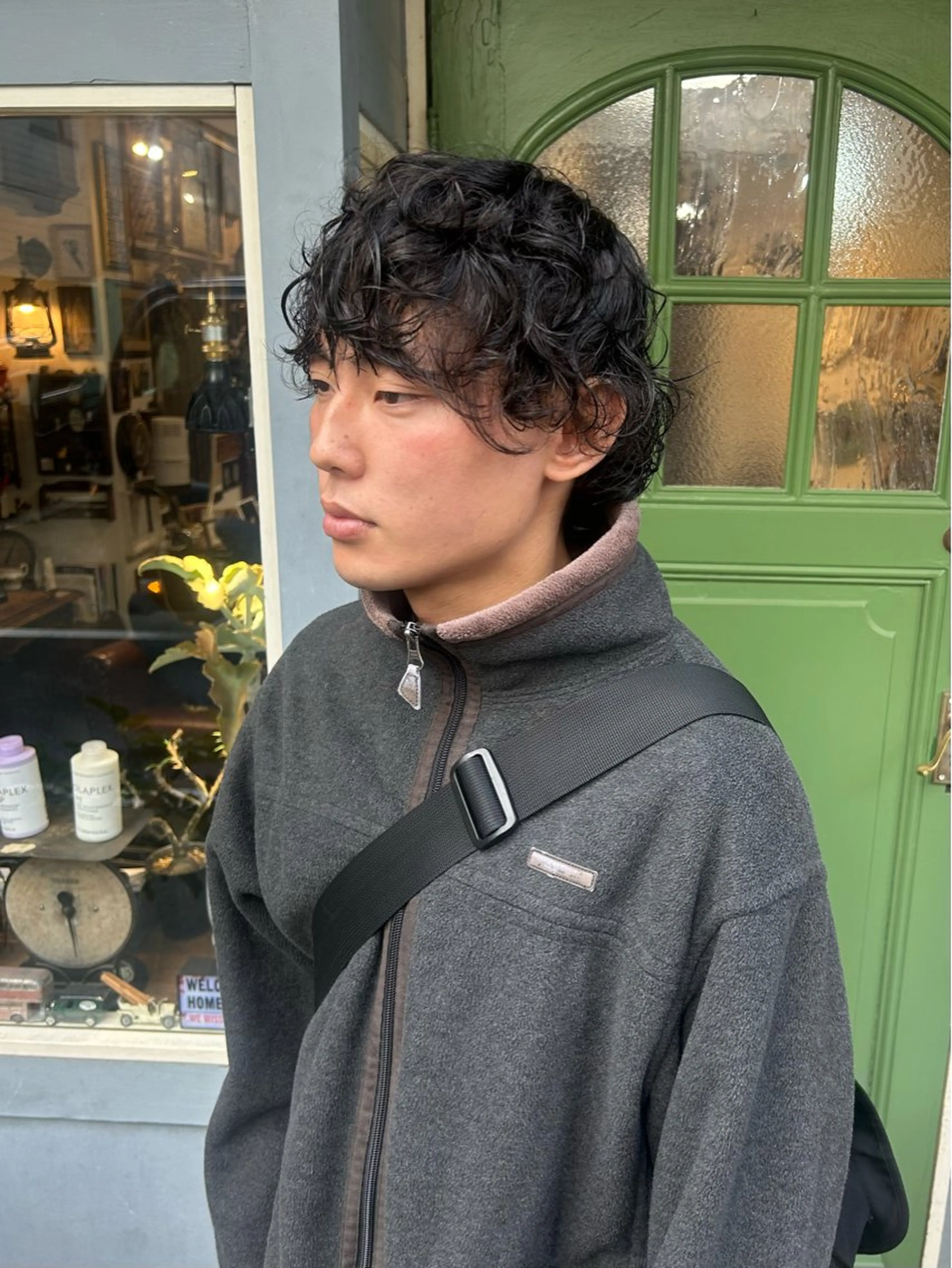 ショート メンズ カット 清水千優/パーマ/透 明感カラー/メンズのヘアスタイル