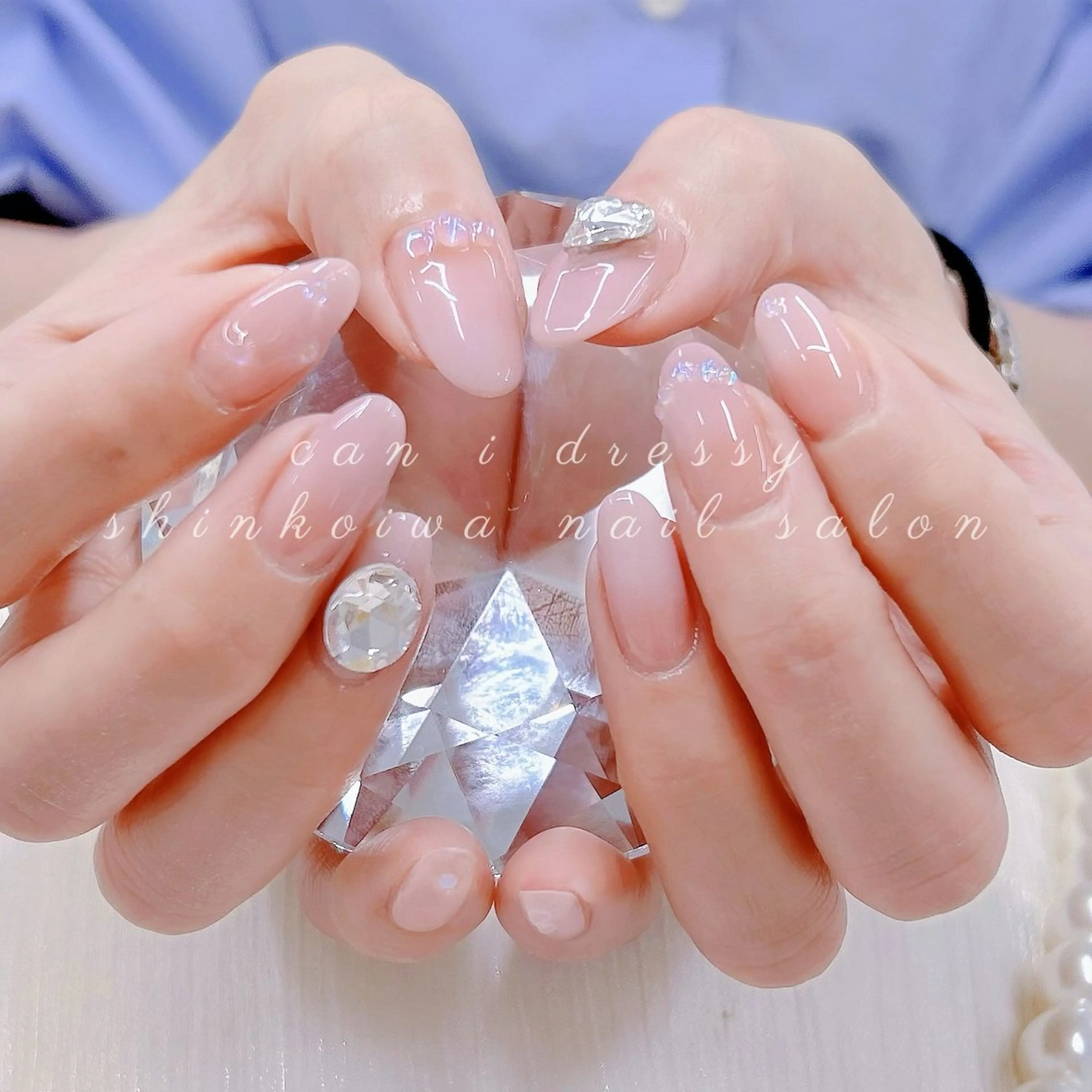 ネイル キラキラネイル ストーンネイル ハンドネイル キャンアイドレッシー 新小岩のネイルデザイン