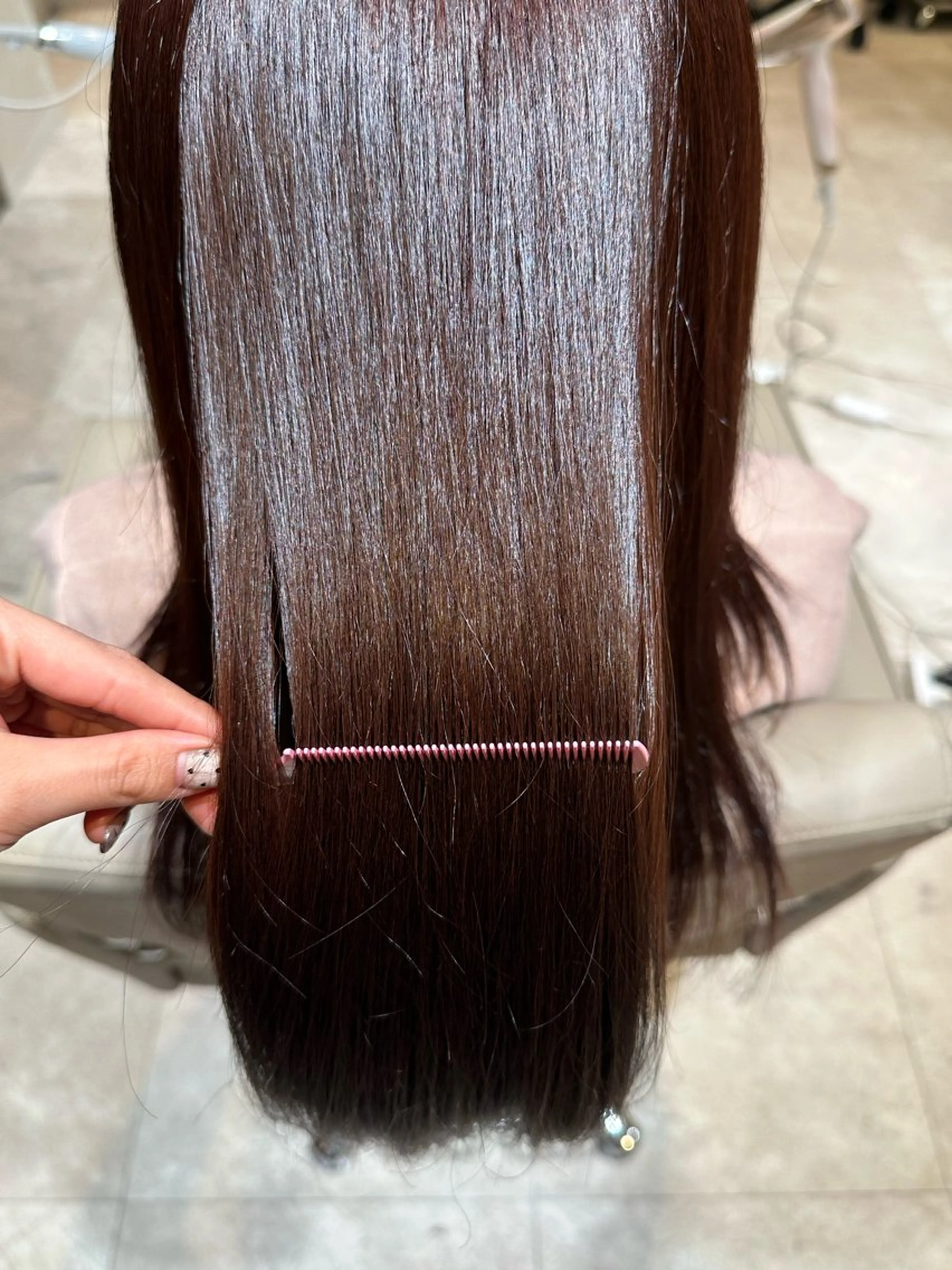 カラー ベージュカラー ピンクカラー ピンクベージュ ヘアカラー en.hair design所属・MIYU 【en.】♡のヘアスタイル