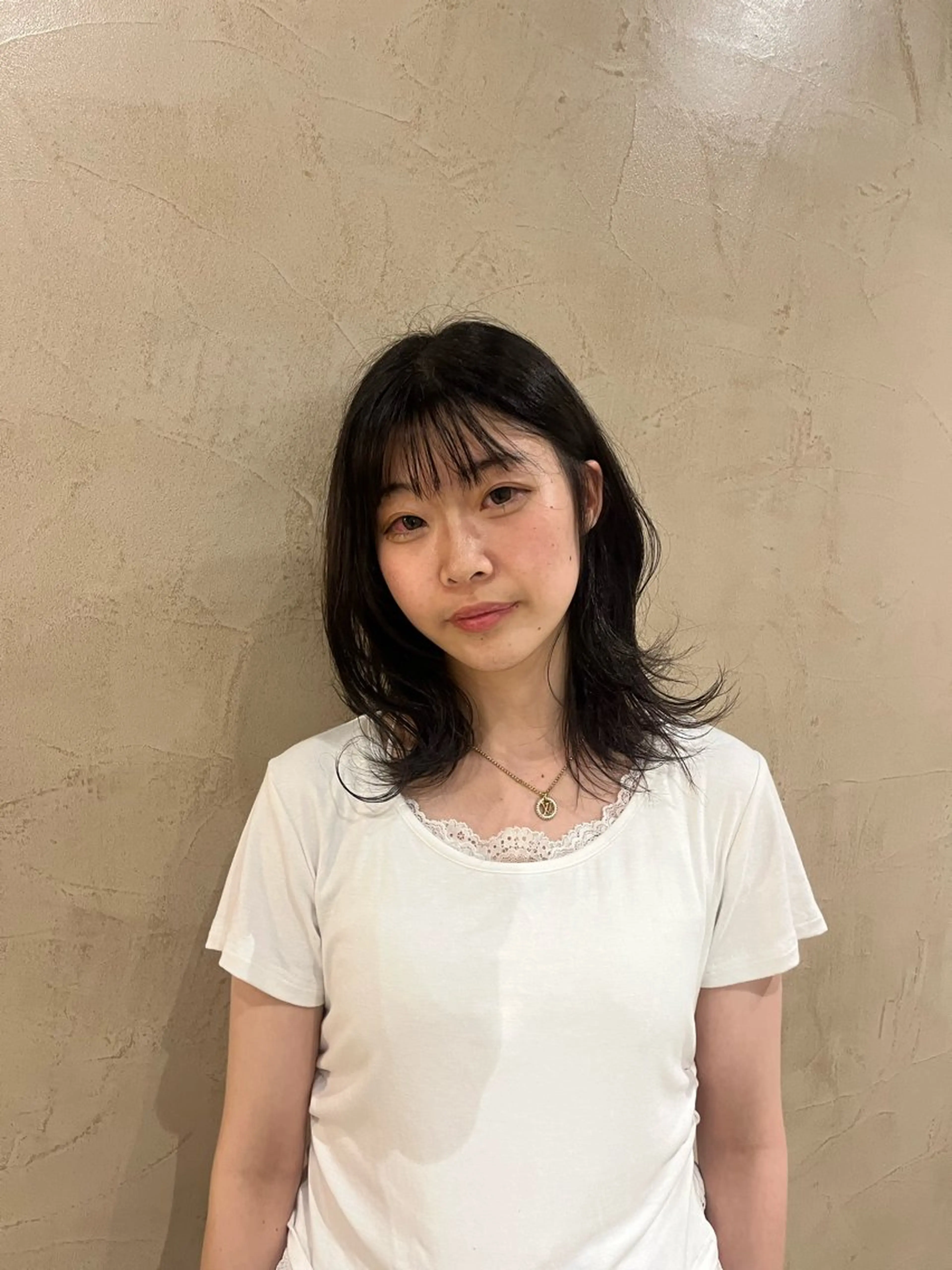 ミディアム ヘアカラー 羽渕 未夢のヘアスタイル