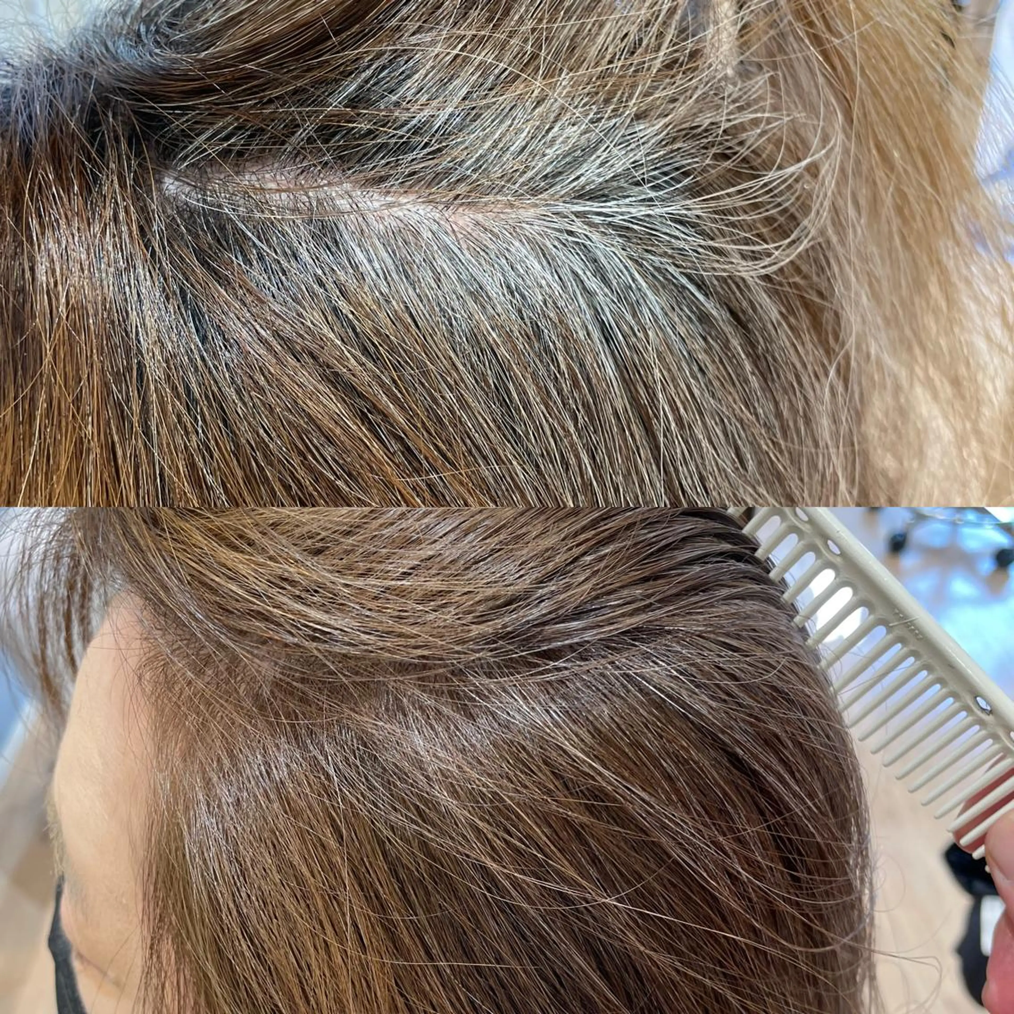 ミディアム カラー 白髪ぼかしハイライト 💫ミネ ヒロシのヘアスタイル