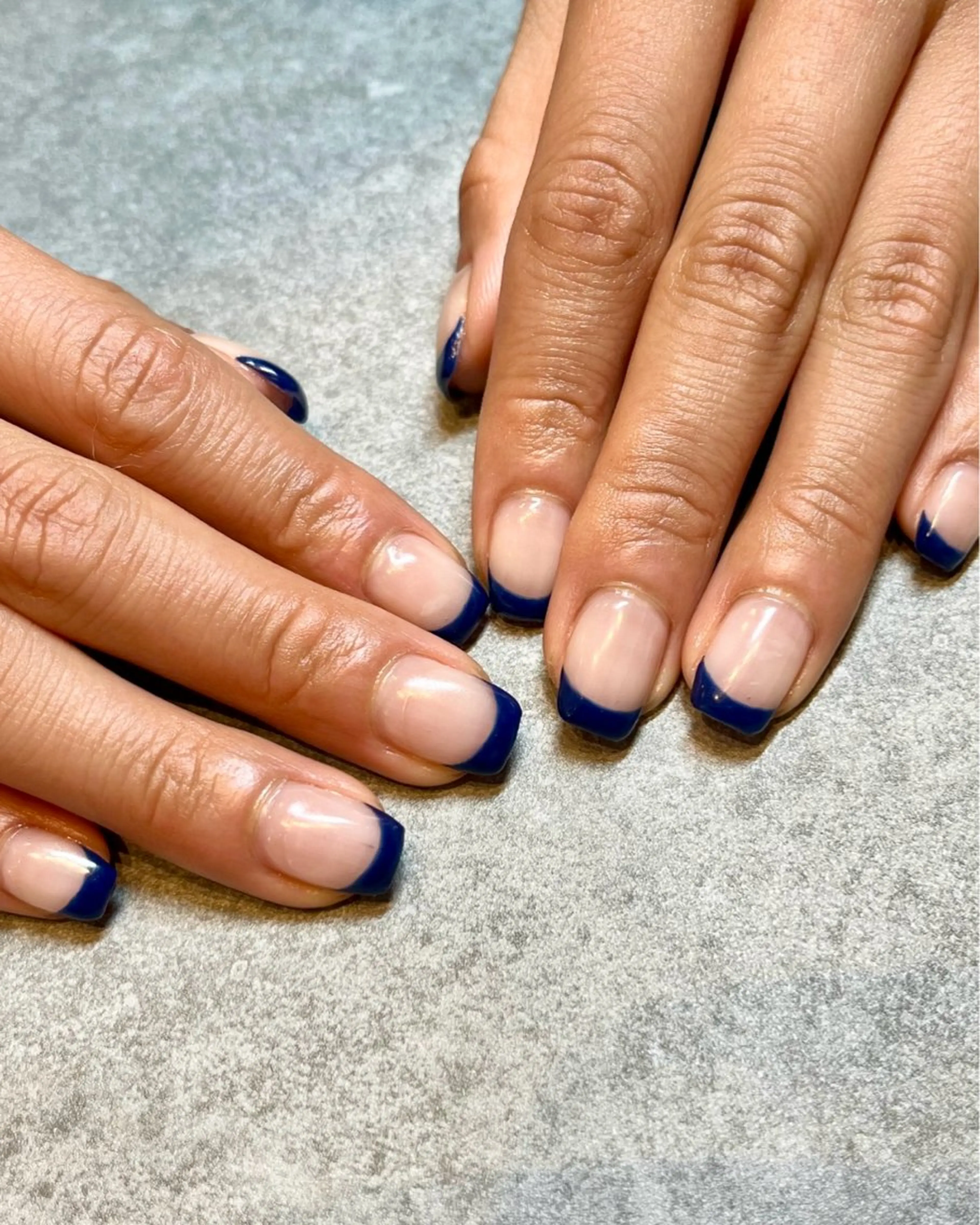 ネイル フレンチネイル ネイビー Pearl nail辻堂店所属・Pearl nail 辻堂店/ ちかこのネイルデザイン