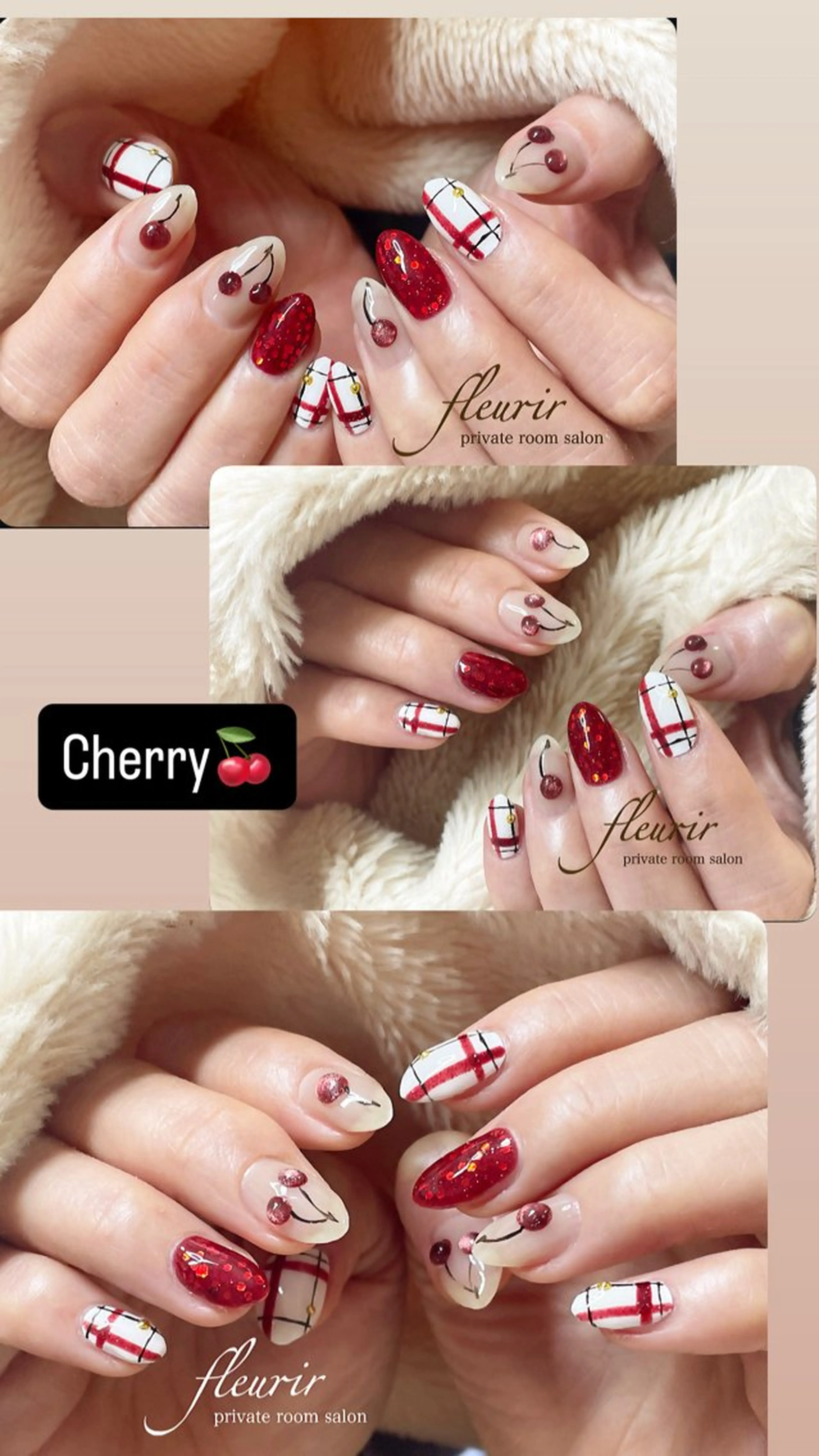 ネイル ガーリー ラメ(グリッター) シンプルネイル ハンドネイル フルリール 【プライベートサロンのネイルデザイン