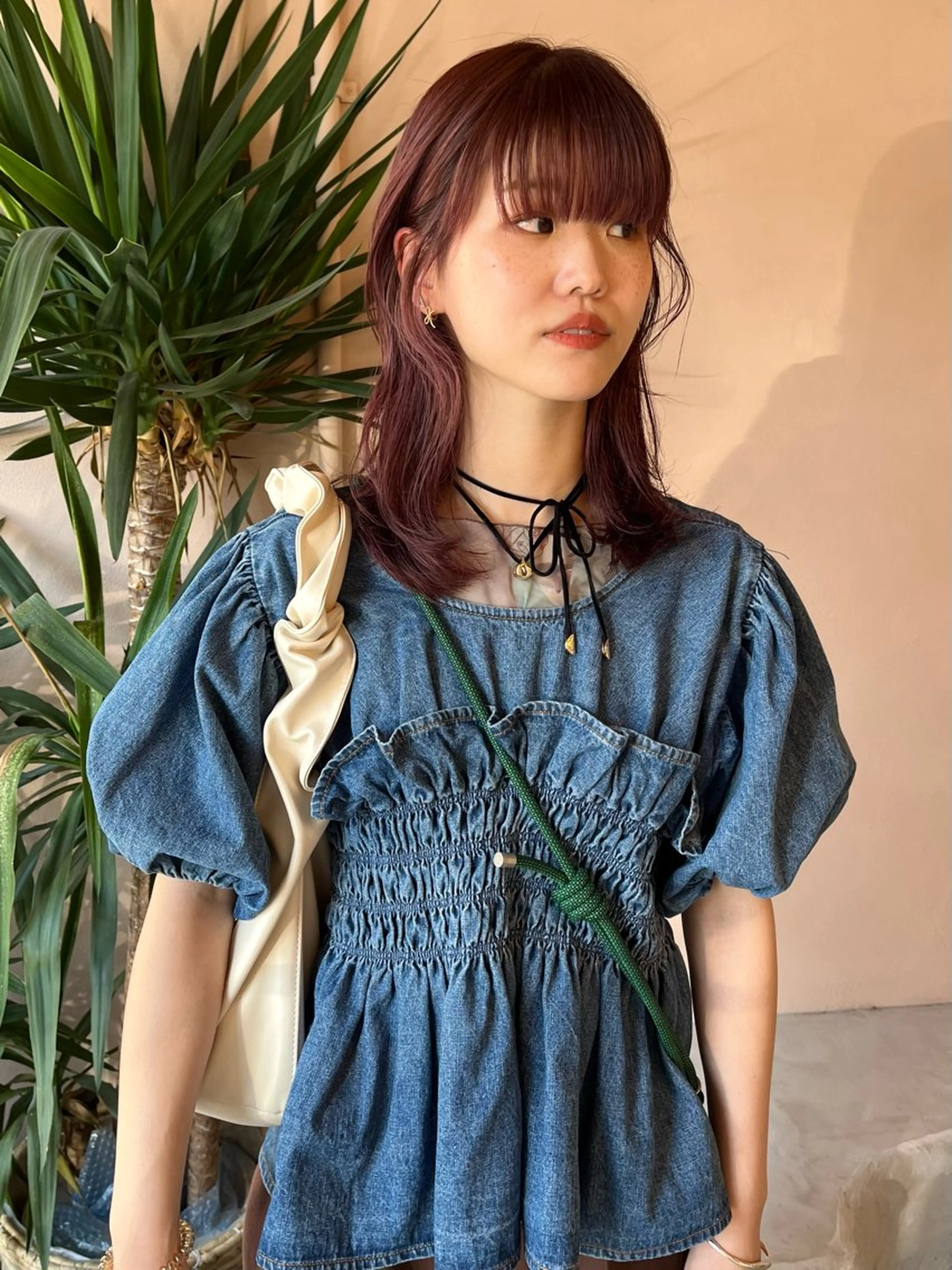 セミロング カラー ブラウンカラー ピンクカラー ピンクブラウン カット ヘアカラー トリートメント iru所属・レイヤーカット/ ハイトーン/mikiのヘアスタイル