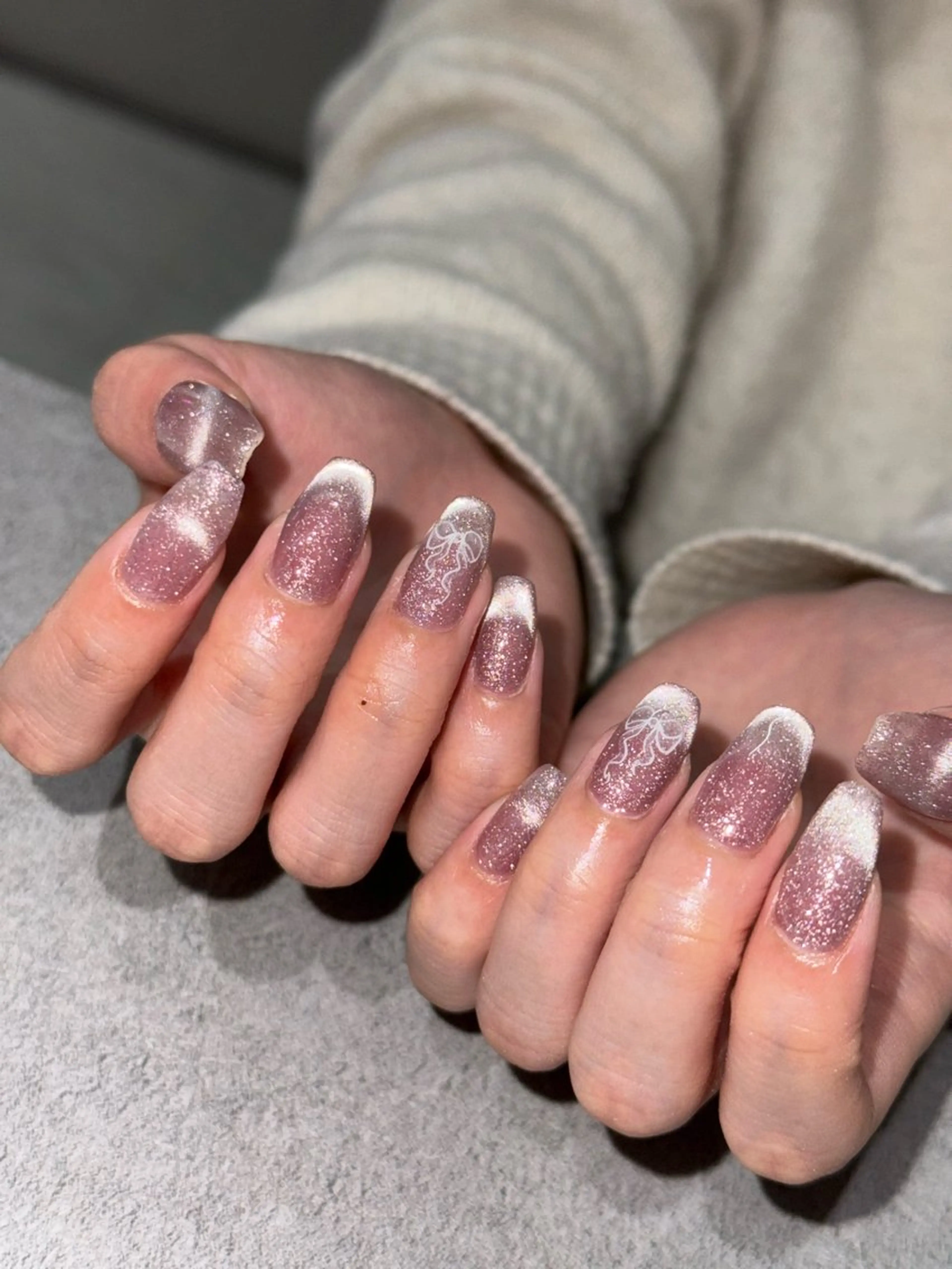 ネイル フラッシュネイル フレンチネイル WOLTOKYO渋谷 yunaのネイルデザイン