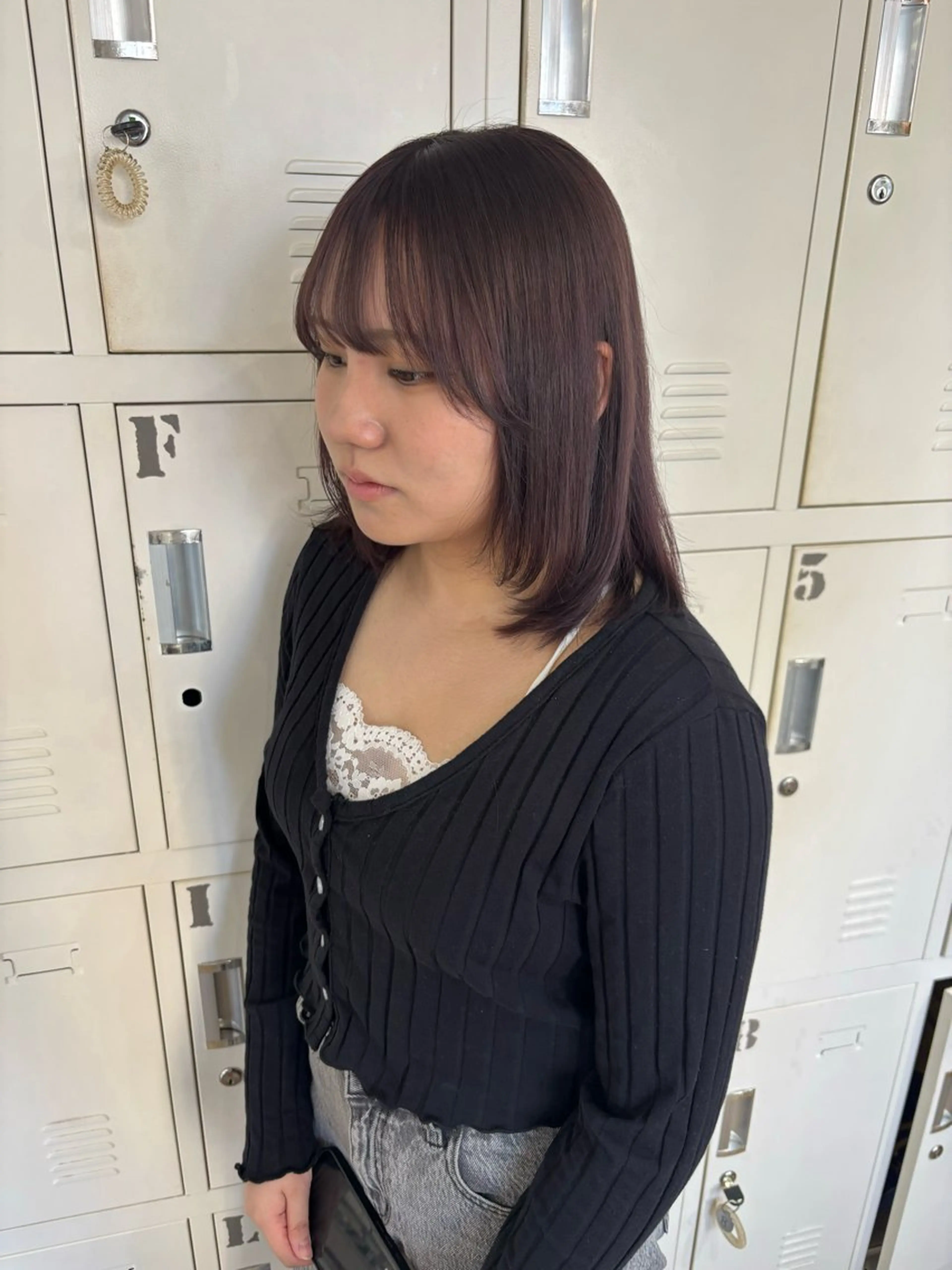 ミディアム カラー Risa🐈‍⬛/ グレージュ/透明感のヘアスタイル