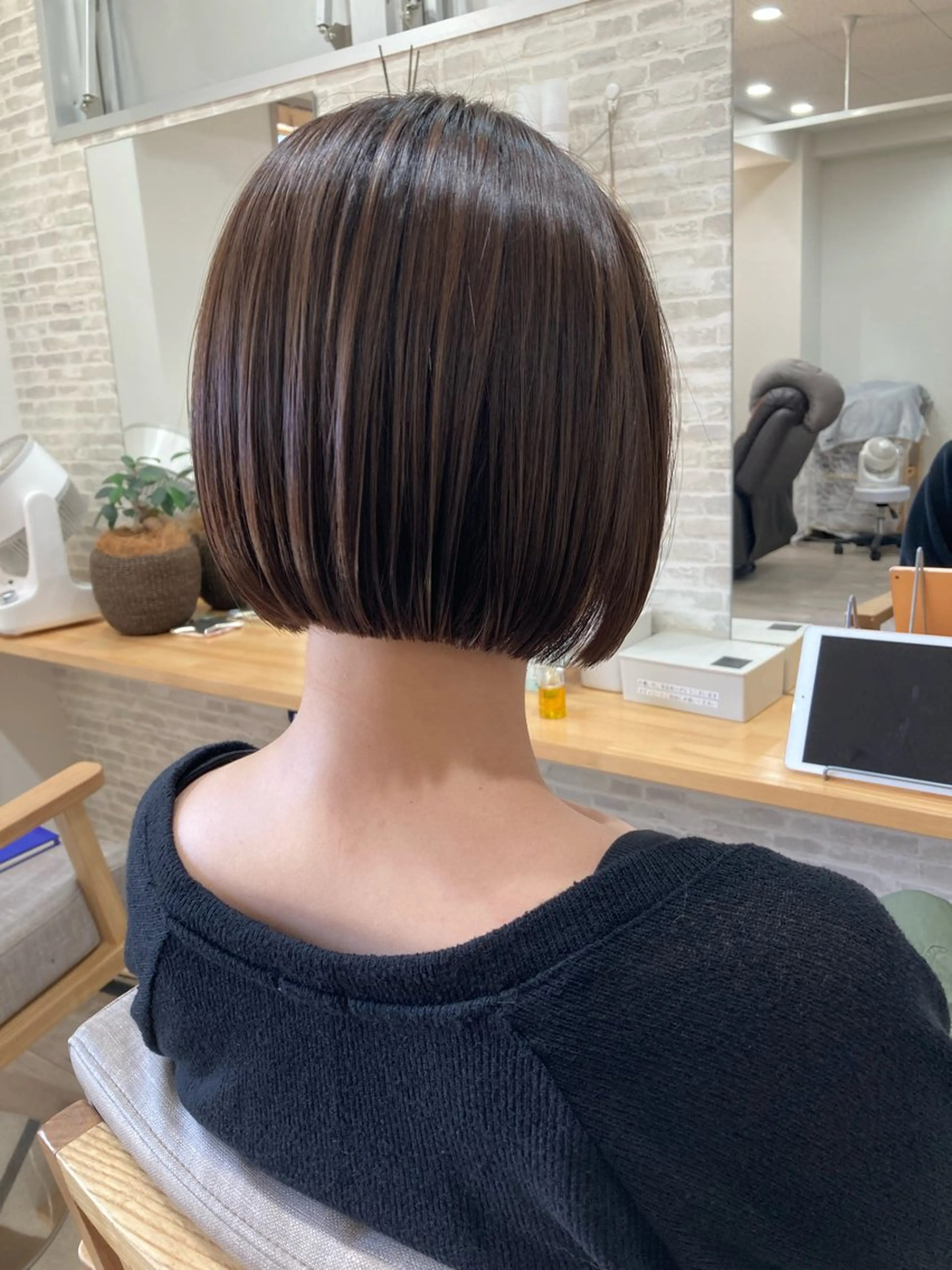 ショート ボブ カット 縮毛矯正 宇田川 直輝のヘアスタイル