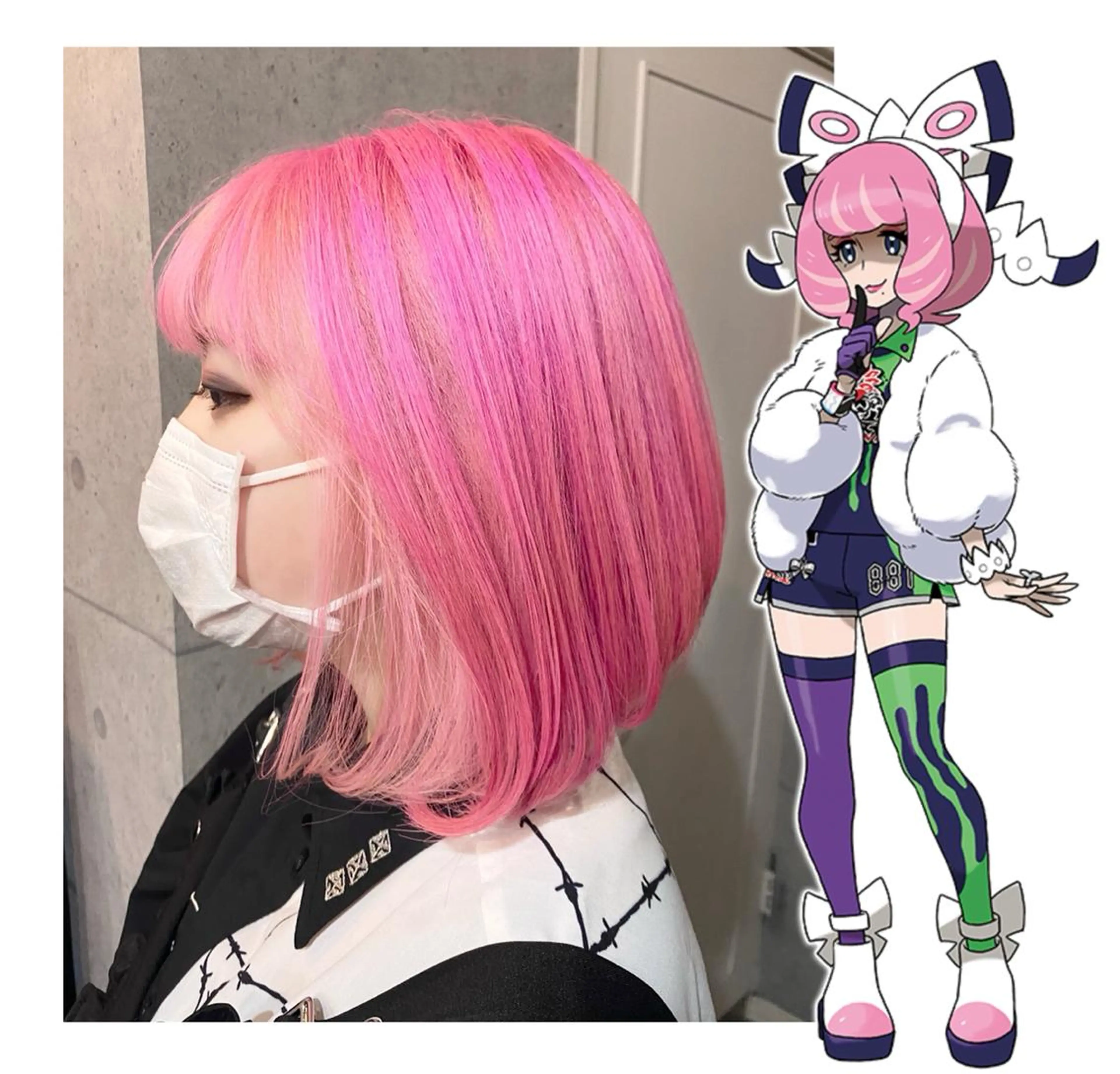 ショート カラー ピンクカラー ヘアカラー GARU-ガル-所属・TSUNO🦖 派手髪/オタク美容師のヘアスタイル