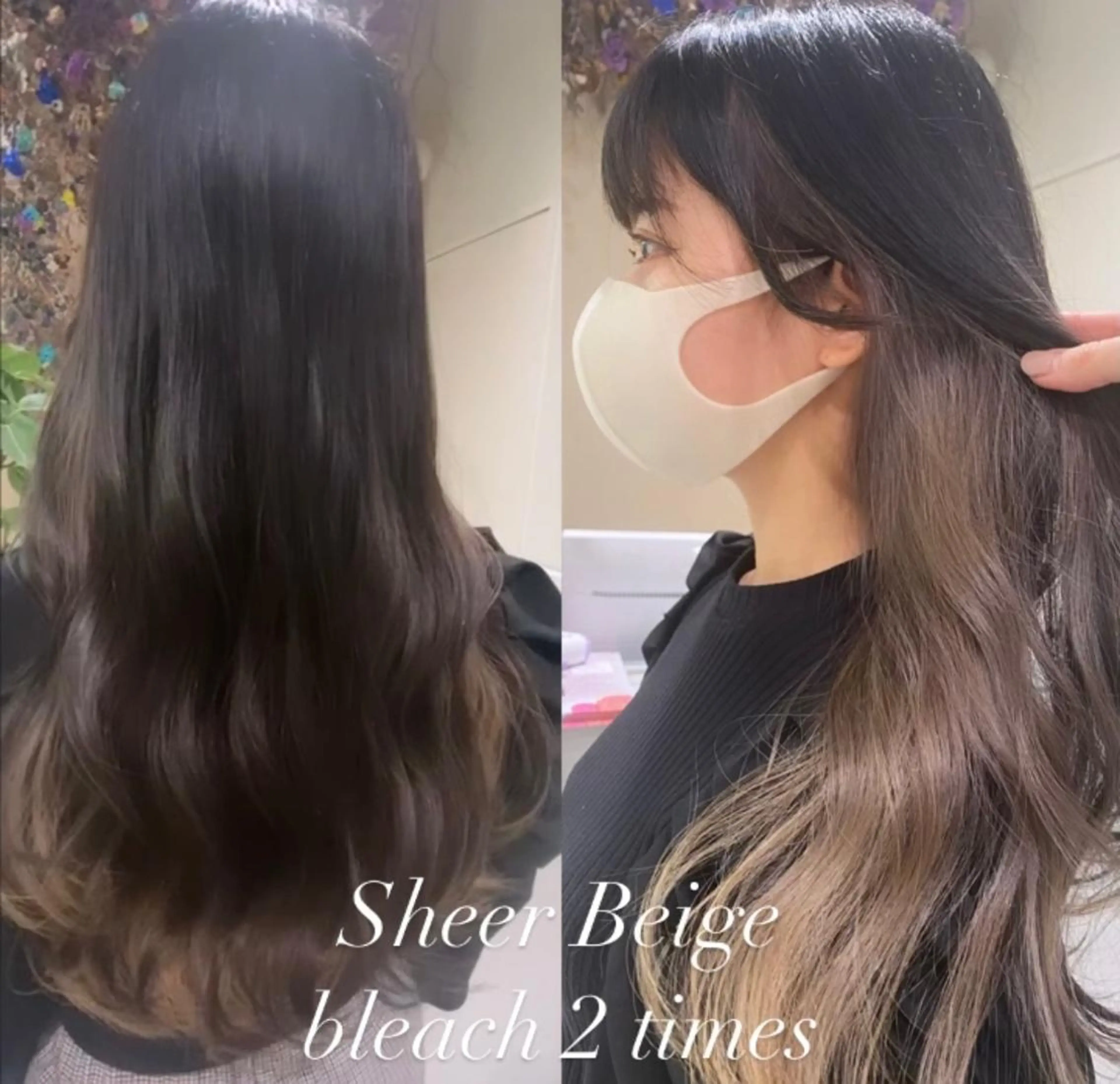 ミディアム カラー ハイトーンカラー ブリーチなしWカラー 🎀韓国ヘア/amiのヘアスタイル