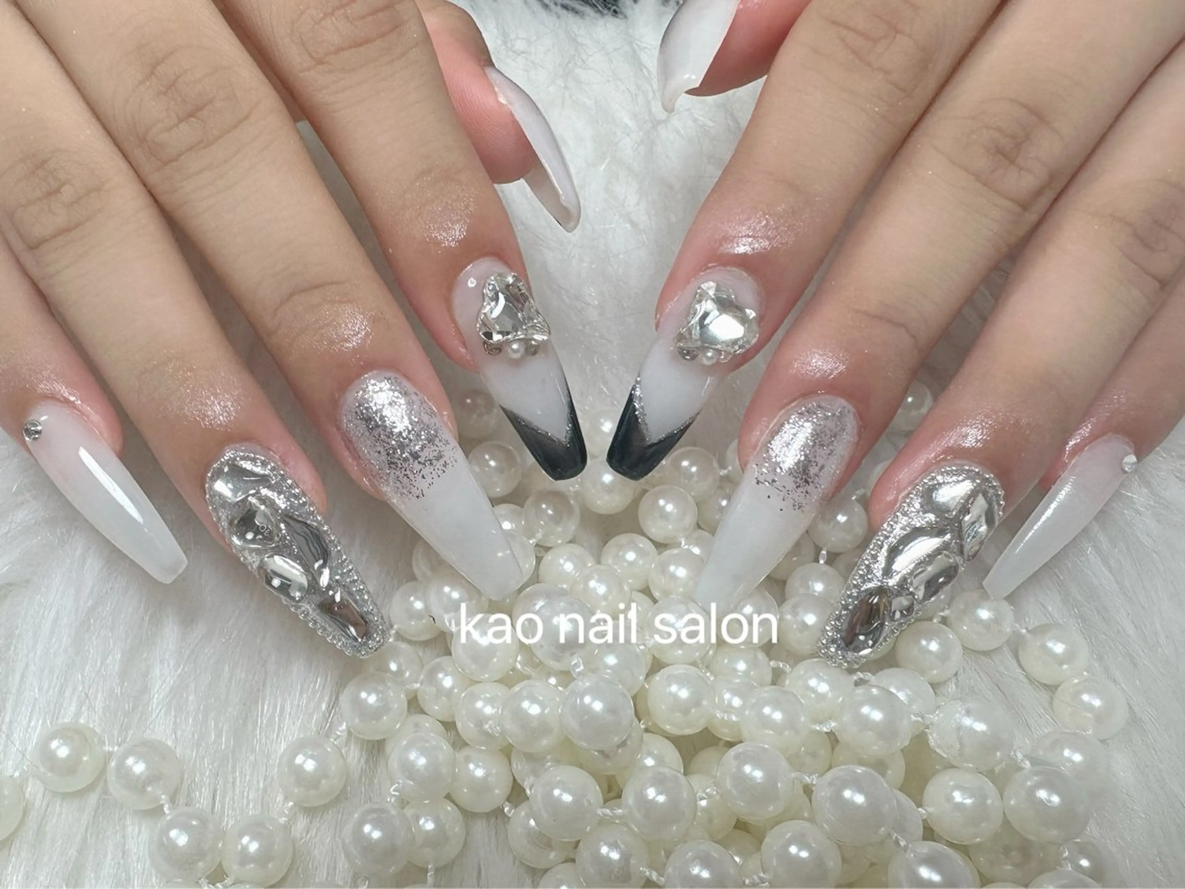 ネイル ネイルチップ kao nail マグネット/長さだしのネイルデザイン