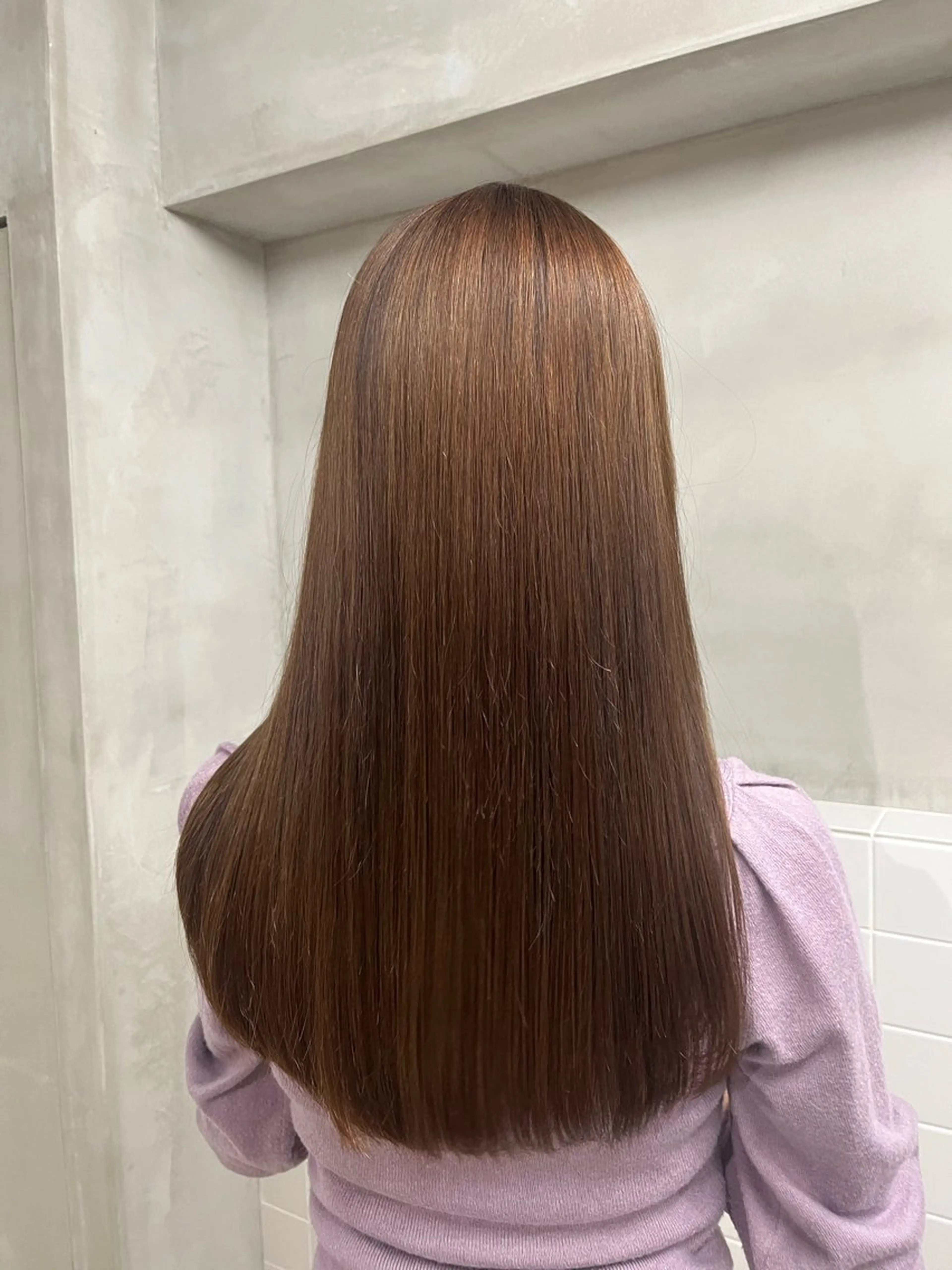 ロング カラー ブラウンカラー ナチュラルブラウン anon Loemのヘアスタイル