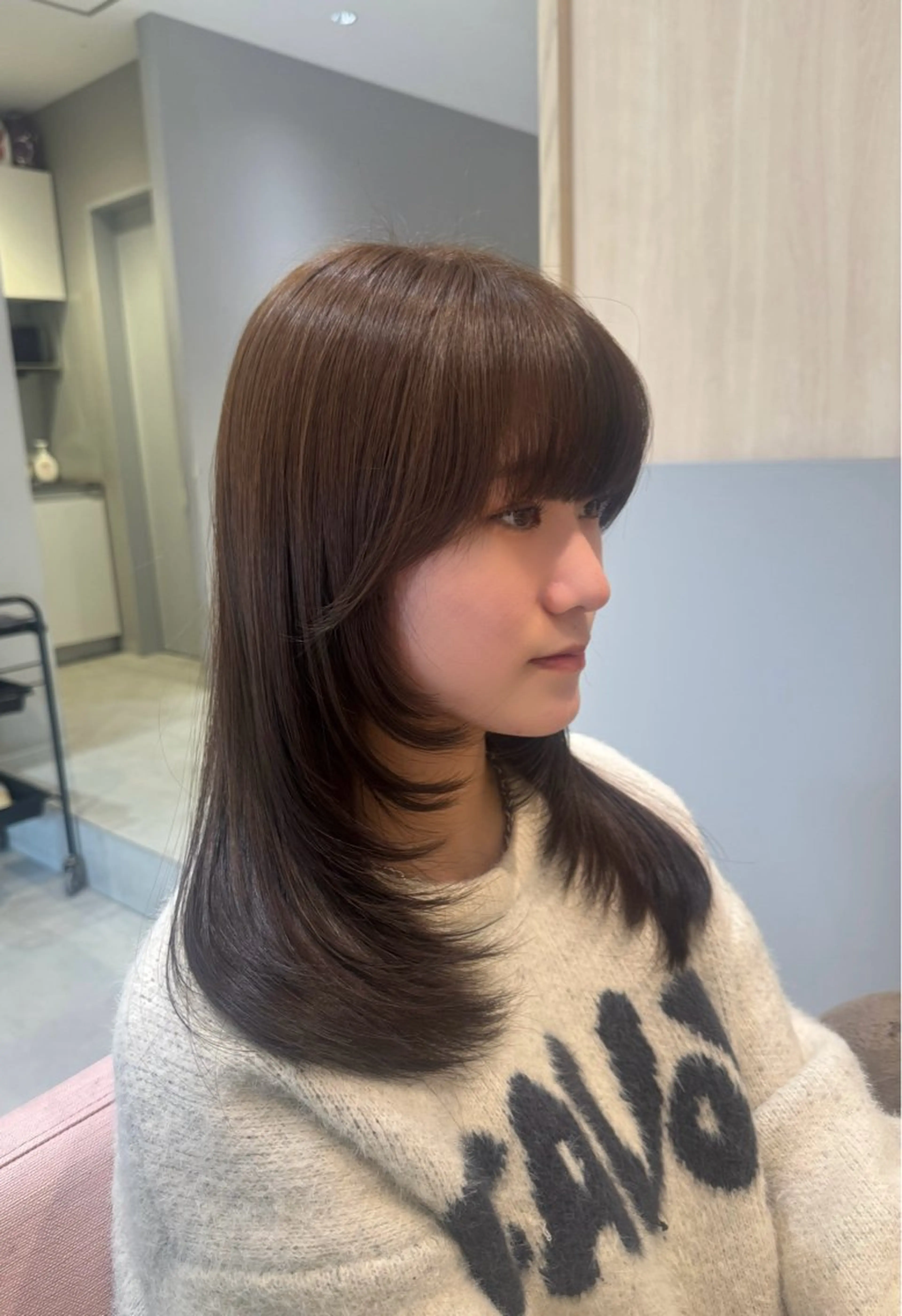 ロング カラー ブリーチ ダブルカラー ブリーチなしカラー カット ヘアカラー BELLE by revo所属・𝘀𝗮𝗲/ 艶髪/ショートボブのヘアスタイル