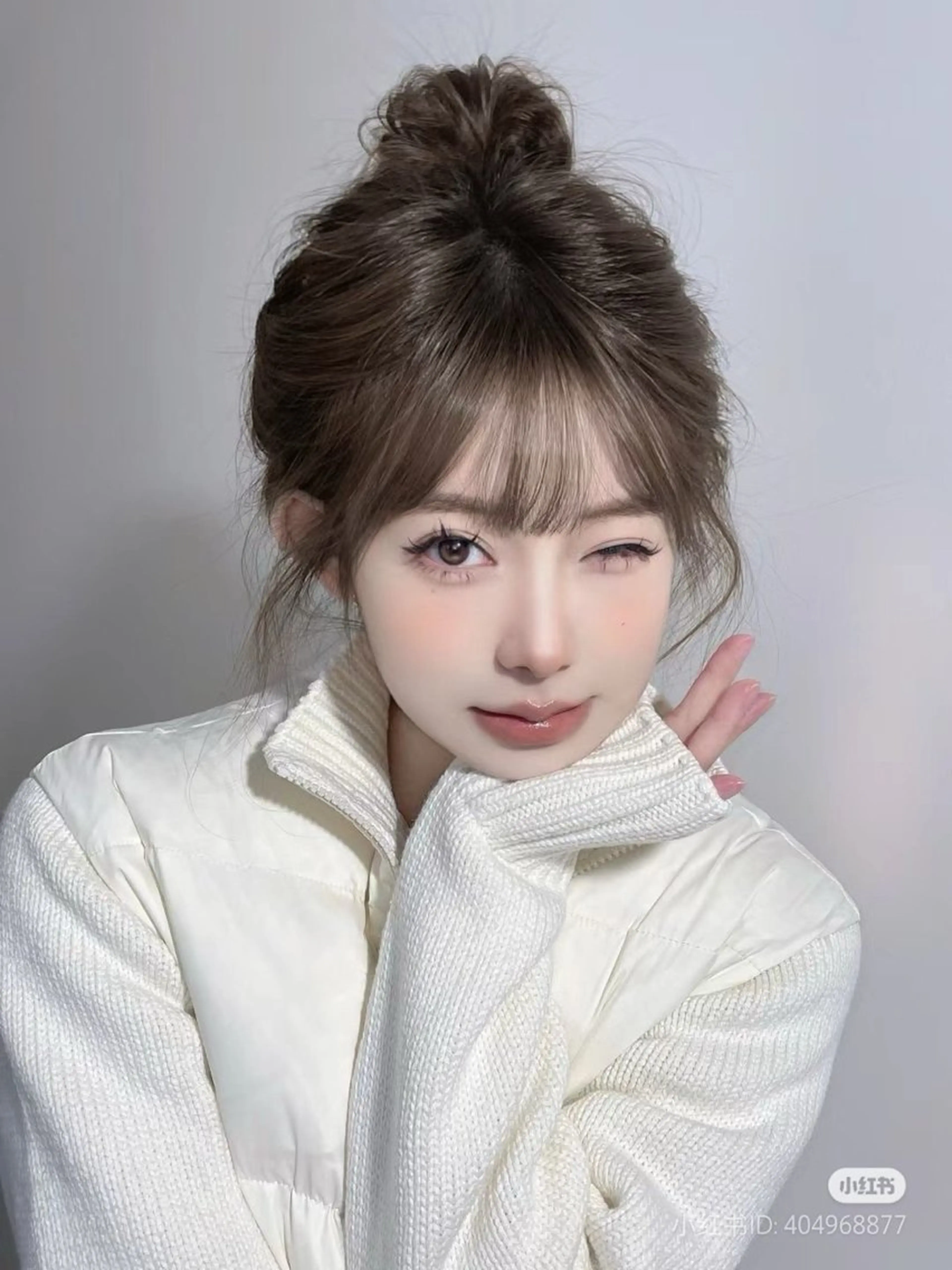 ロング カラー 透明感カラー グレージュ/あいのヘアスタイル