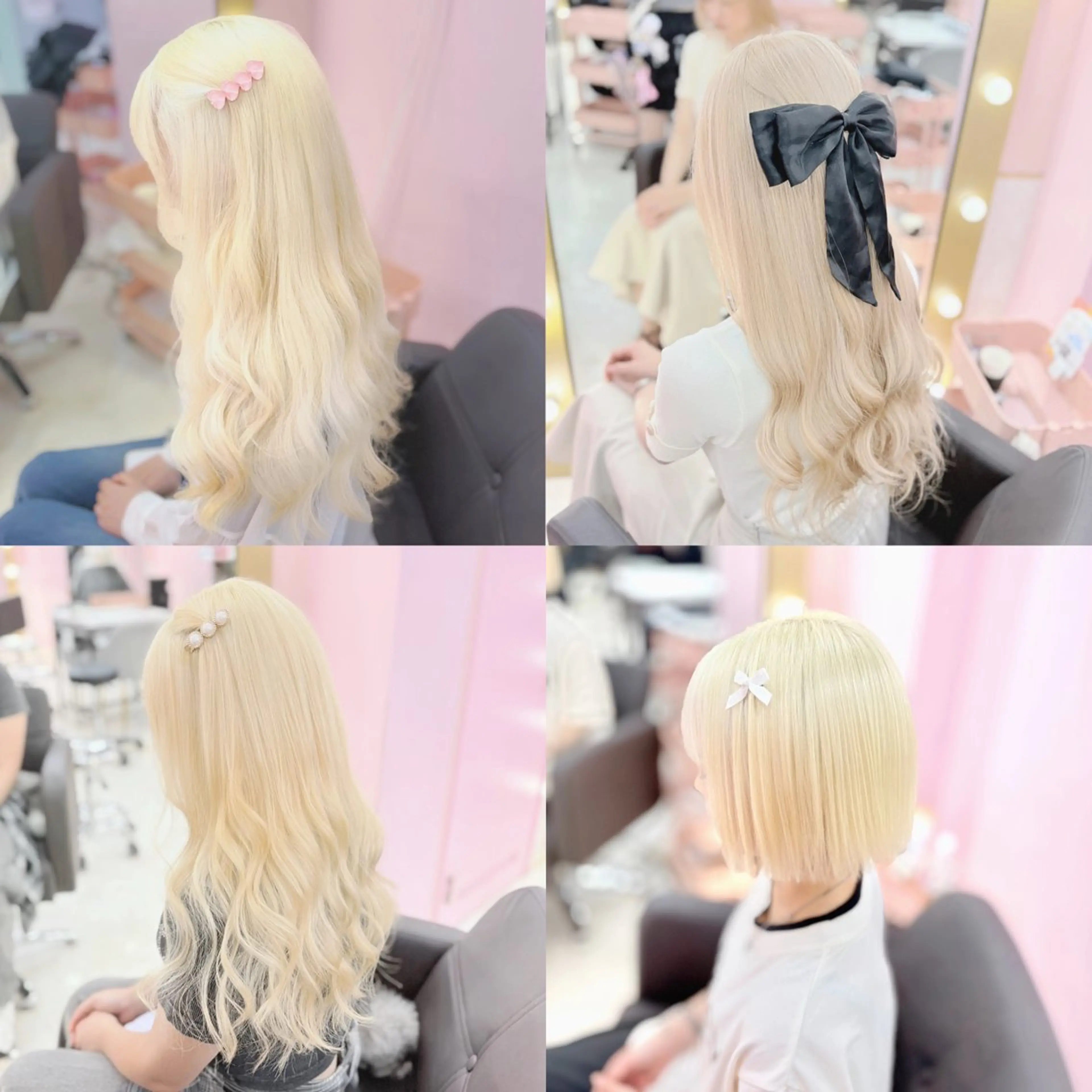 【ご新規様特別価格🎀.⋆】2回ケアブリーチ➕カラー➕髪質改善トリートメント🫧の写真