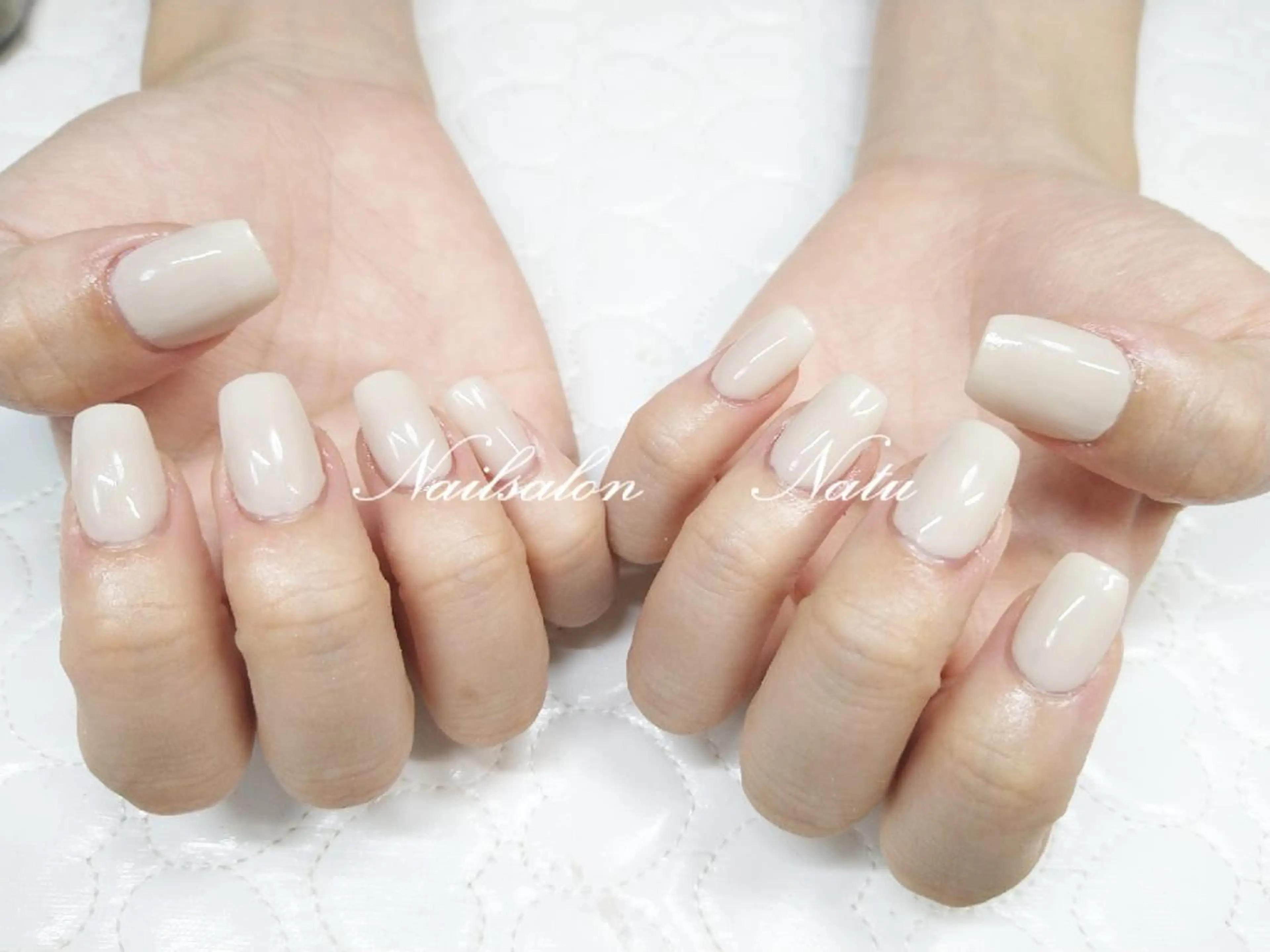 ネイル 長さ出し スクエアネイル nailsalon　 Natuのネイルデザイン