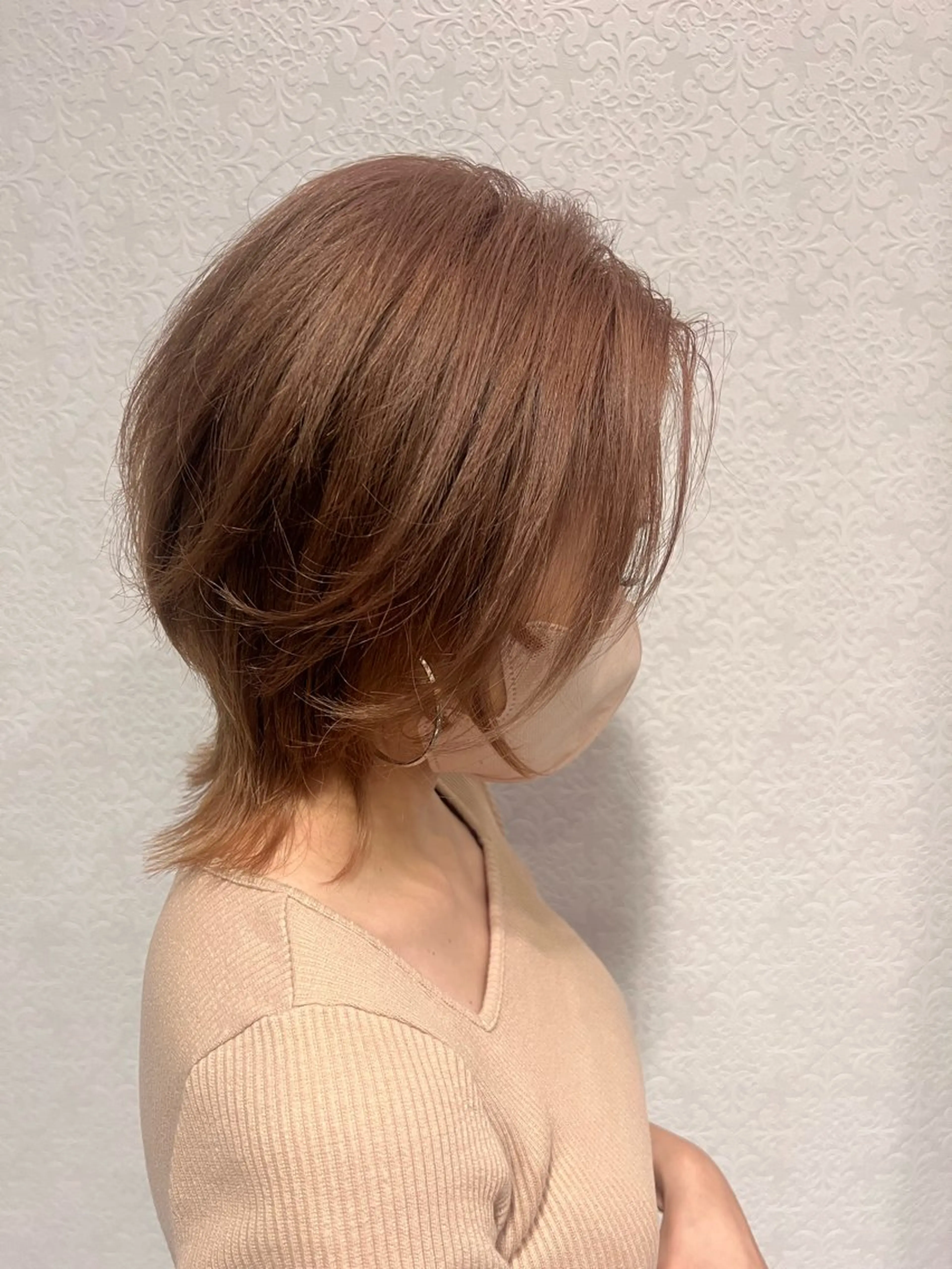ミディアム カラー ウルフカット 豊田 恭平のヘアスタイル