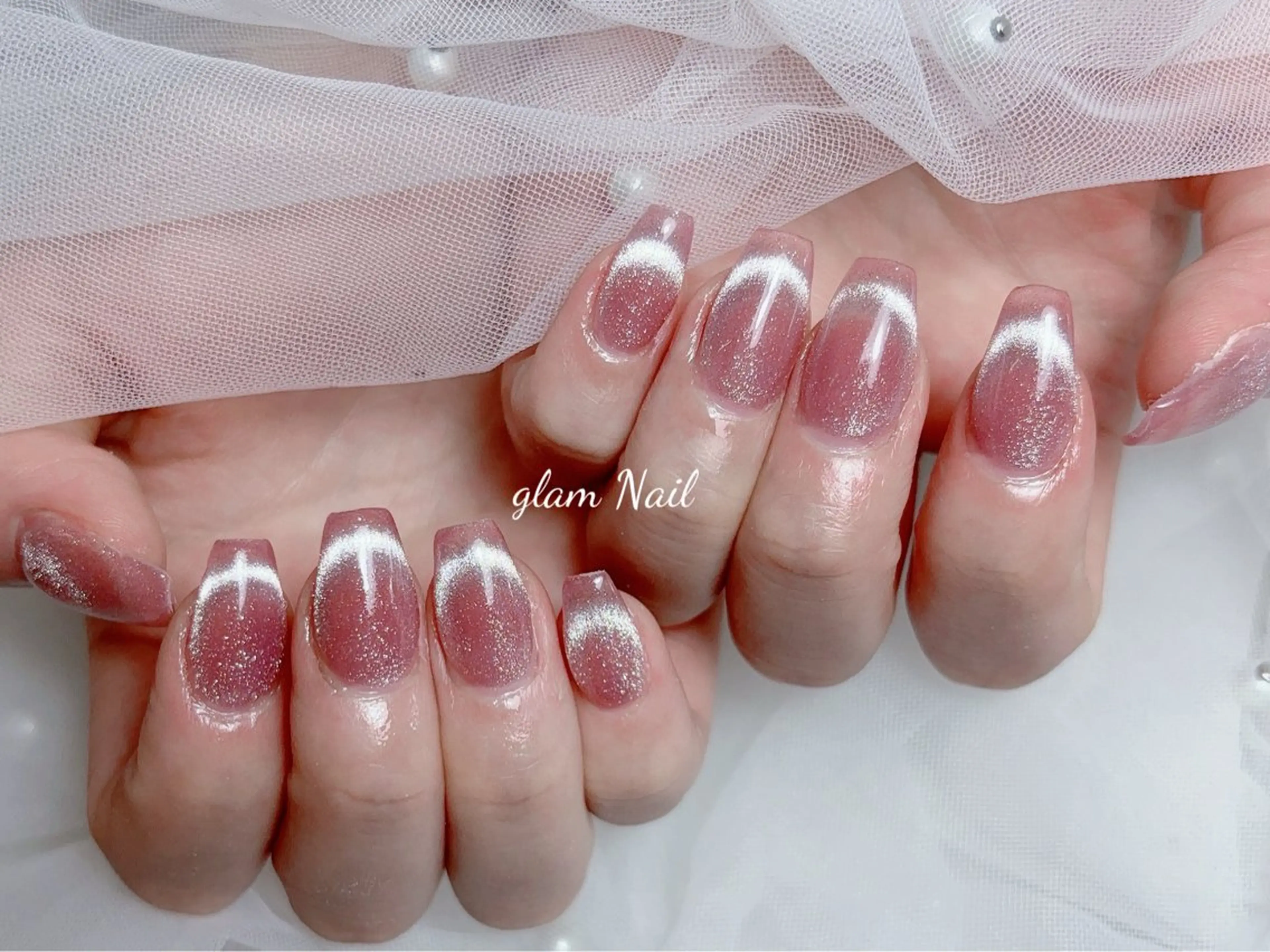 ネイル エツメ💅 長さだし🎀デザインのネイルデザイン