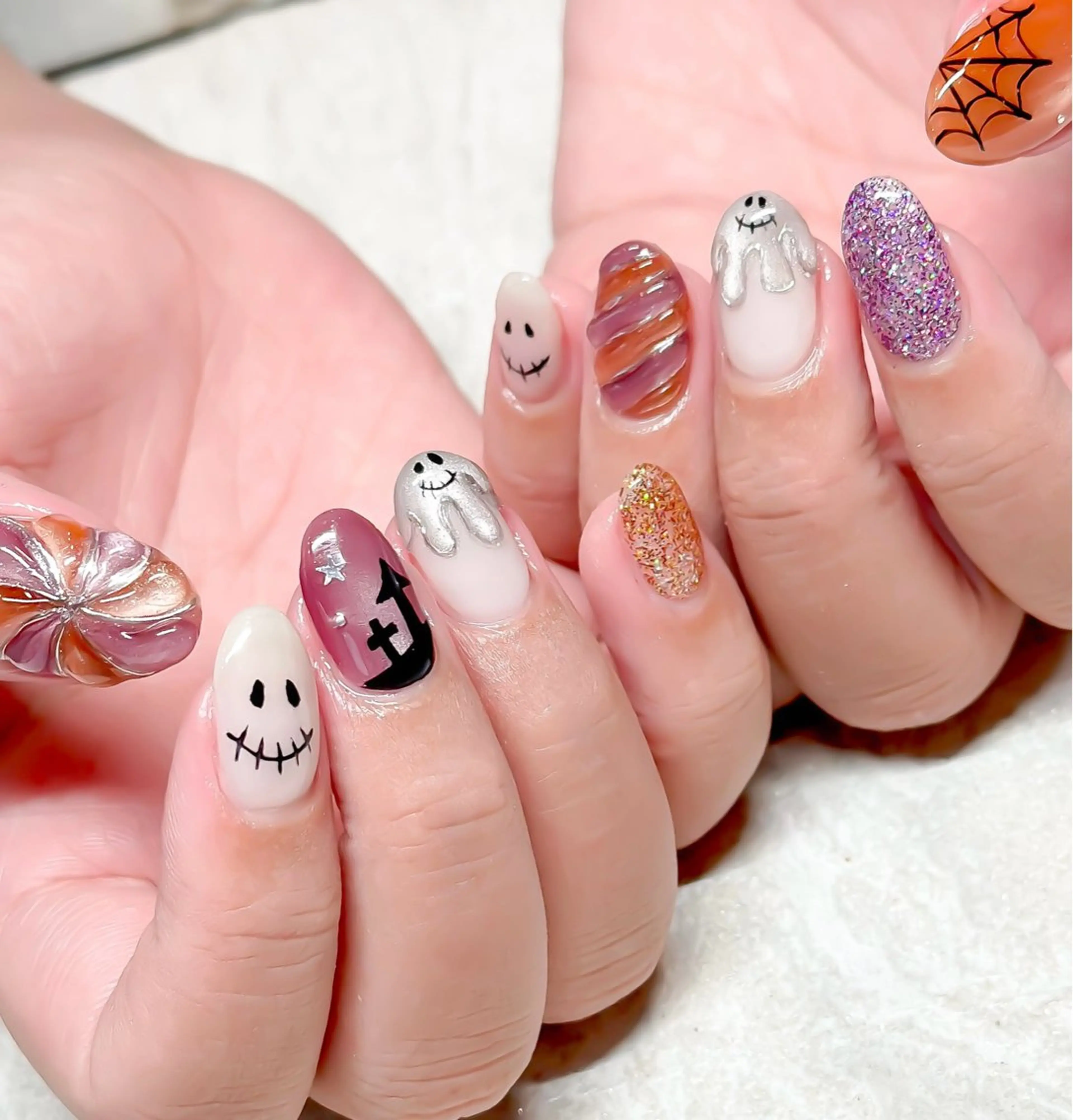 ネイル ハロウィン ハンドネイル ジョリフィーユ本店 中山のネイルデザイン